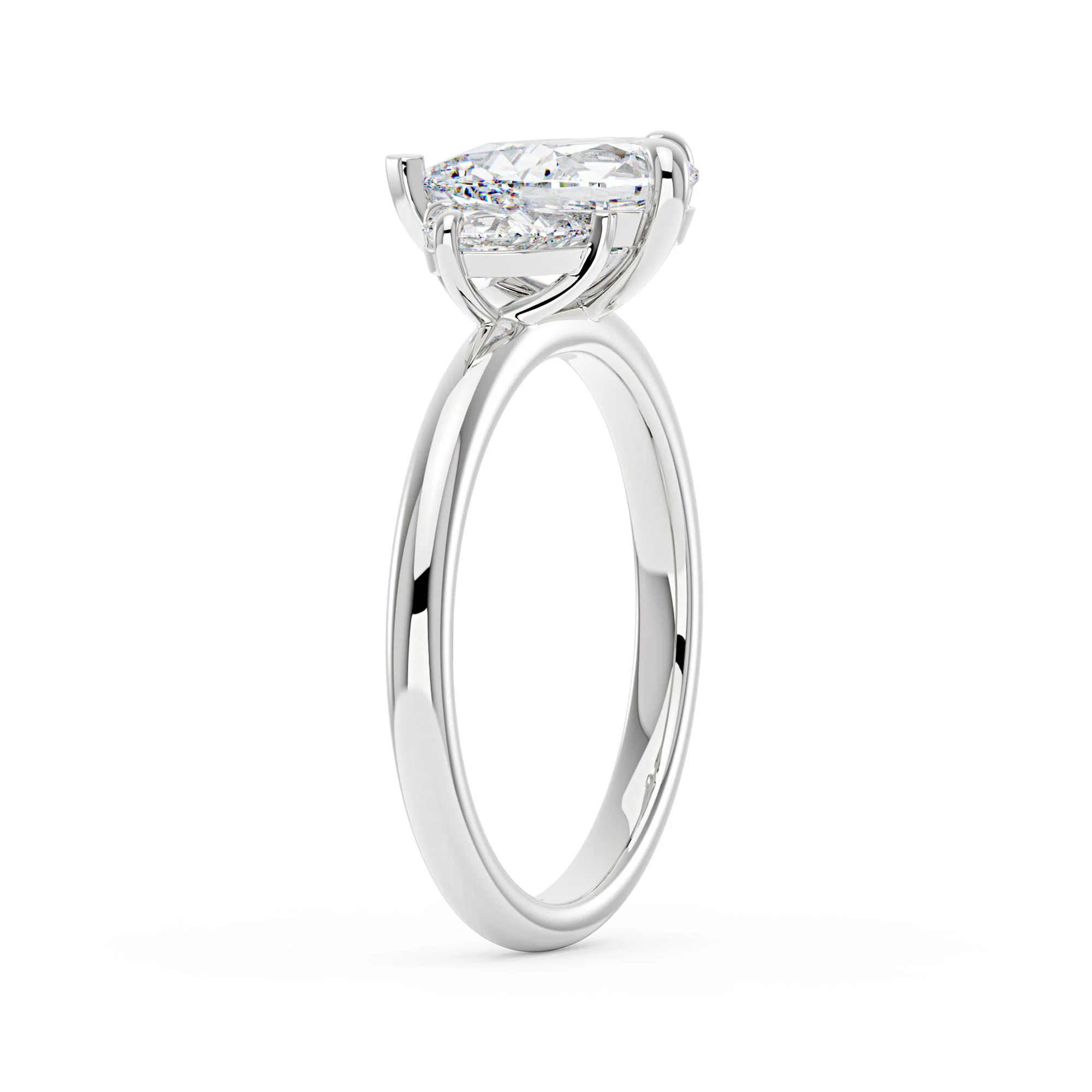 2.5 Carat Pear Moissanite Toi et Moi Ring - Image 2
