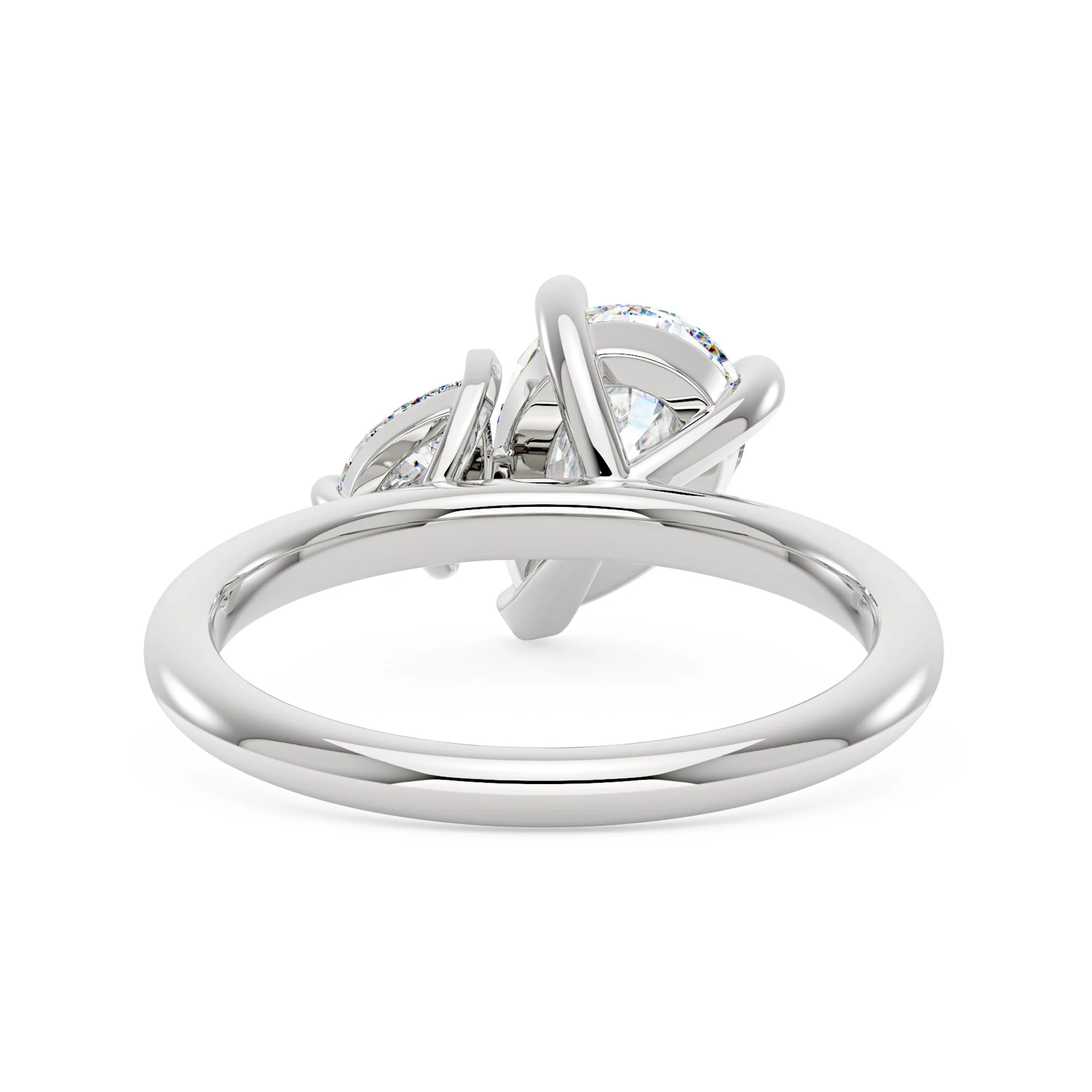 2.5 Carat Pear Moissanite Toi et Moi Ring - Image 3