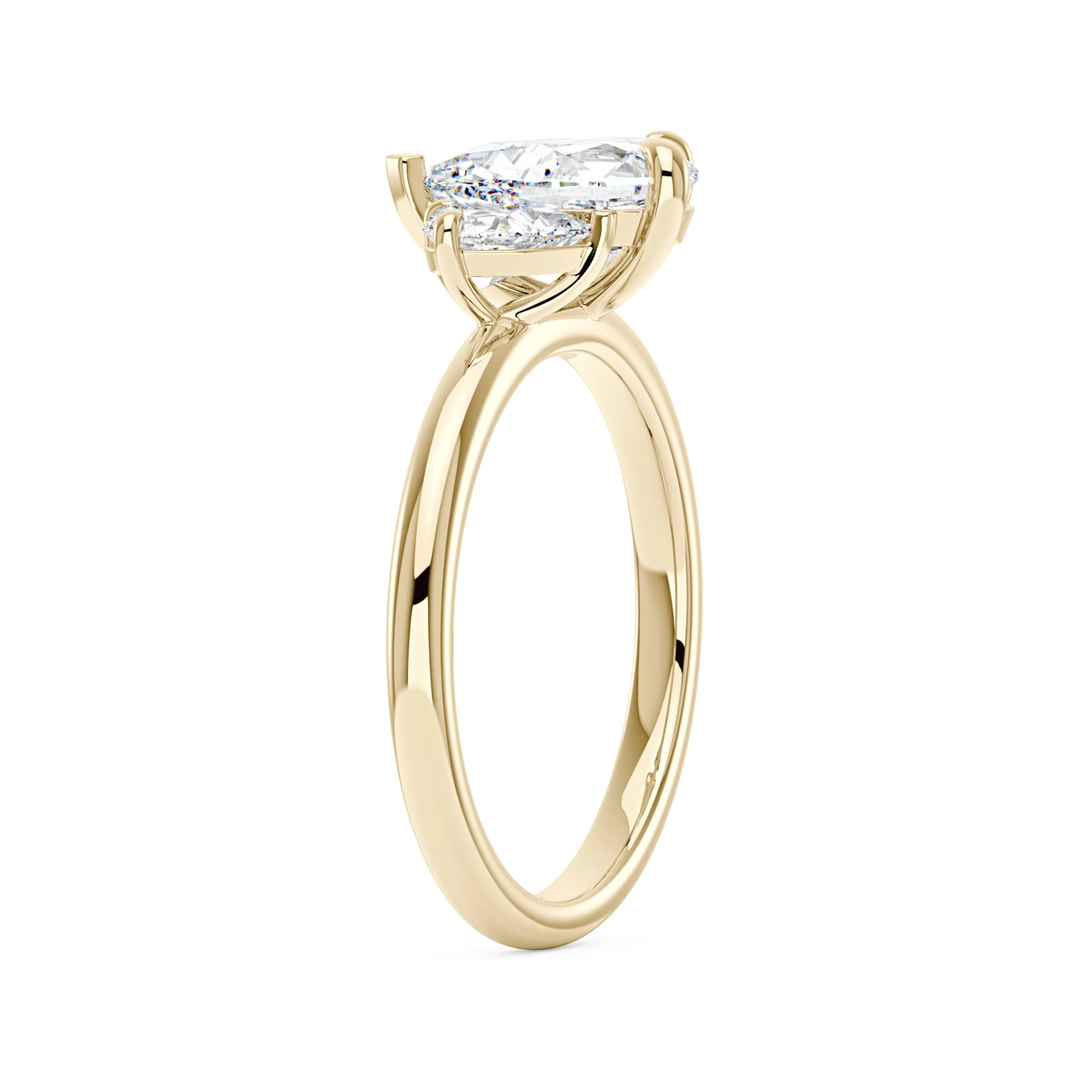 2.5 Carat Pear Moissanite Toi et Moi Ring - Image 5