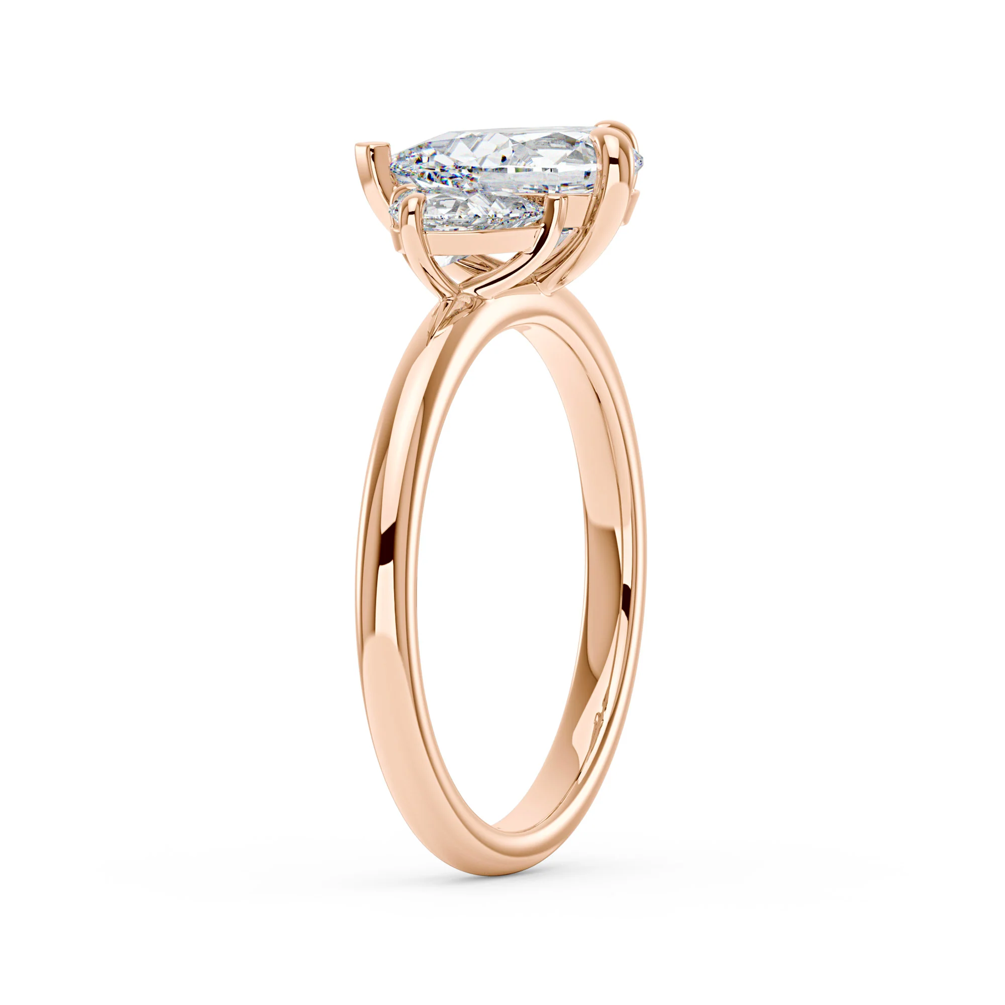 2.5 Carat Pear Moissanite Toi et Moi Ring - Image 8