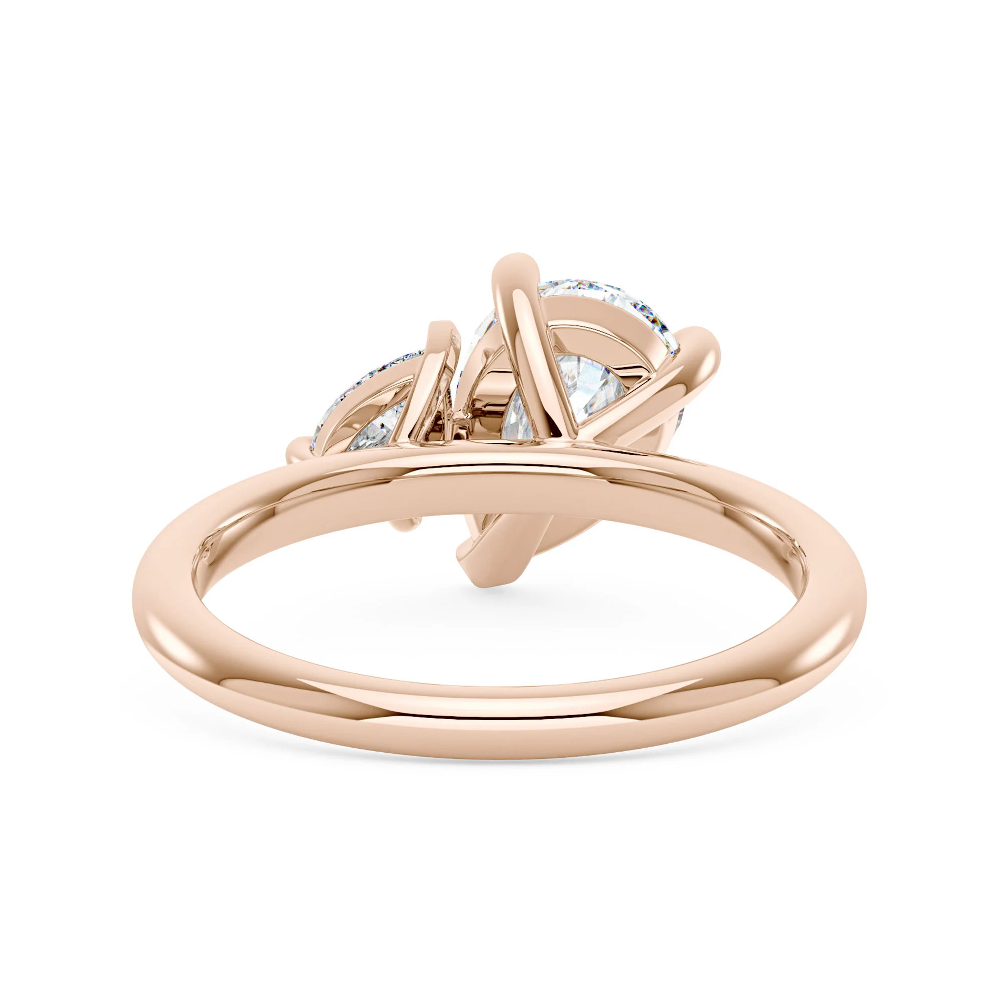2.5 Carat Pear Moissanite Toi et Moi Ring - Image 9