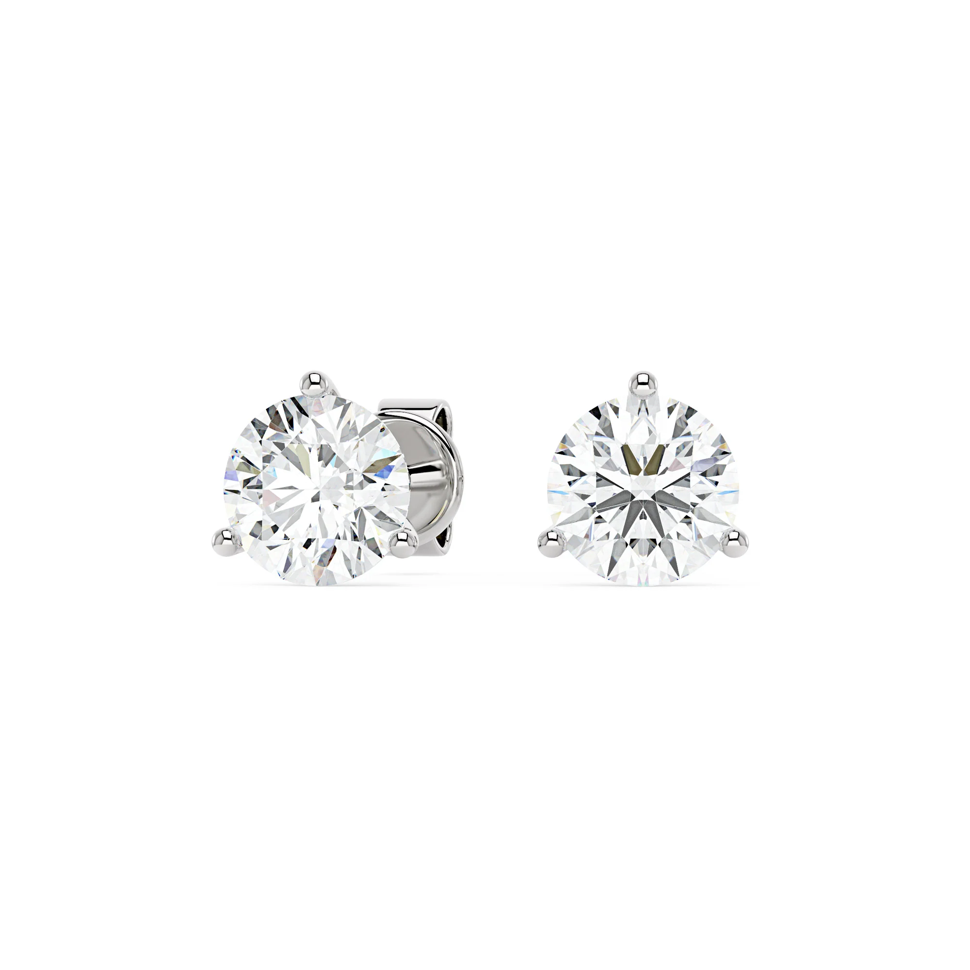 2 Carat Moissanite 3-Prong Stud Earrings - Image 5
