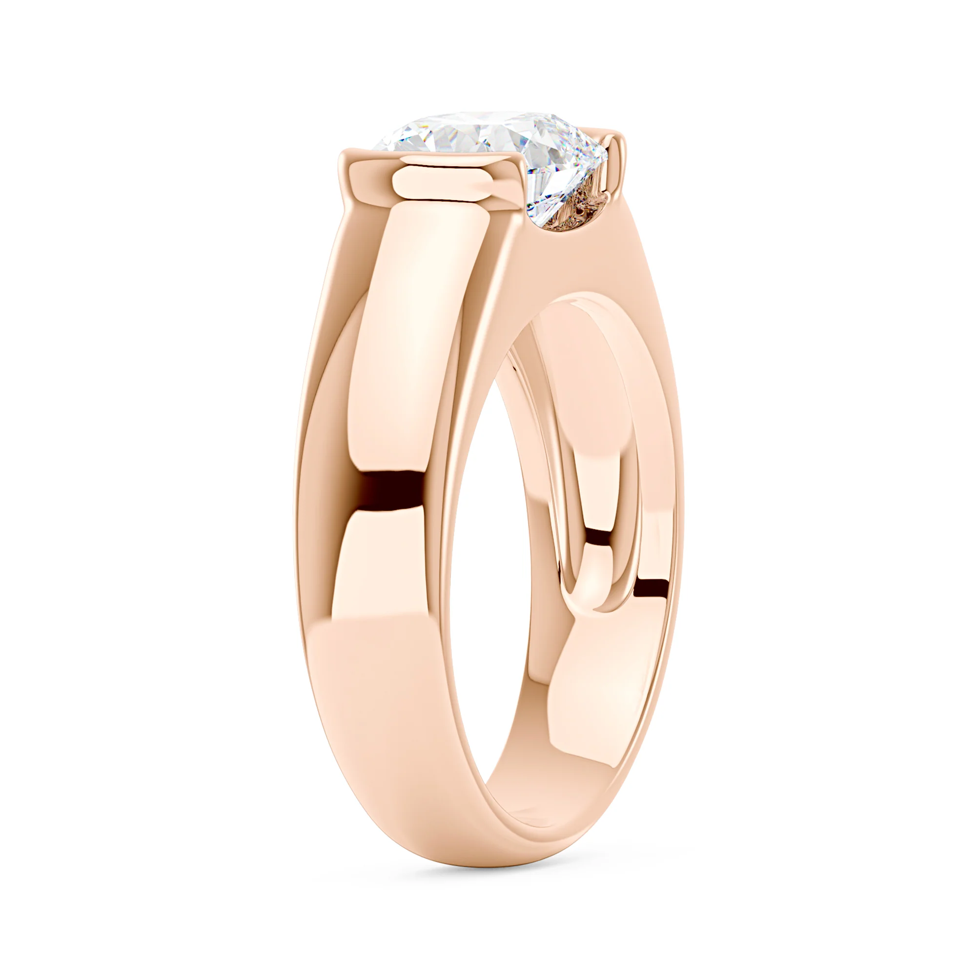 Elongated Cushion Moissanite Sideways Chunky Ring - Image 8