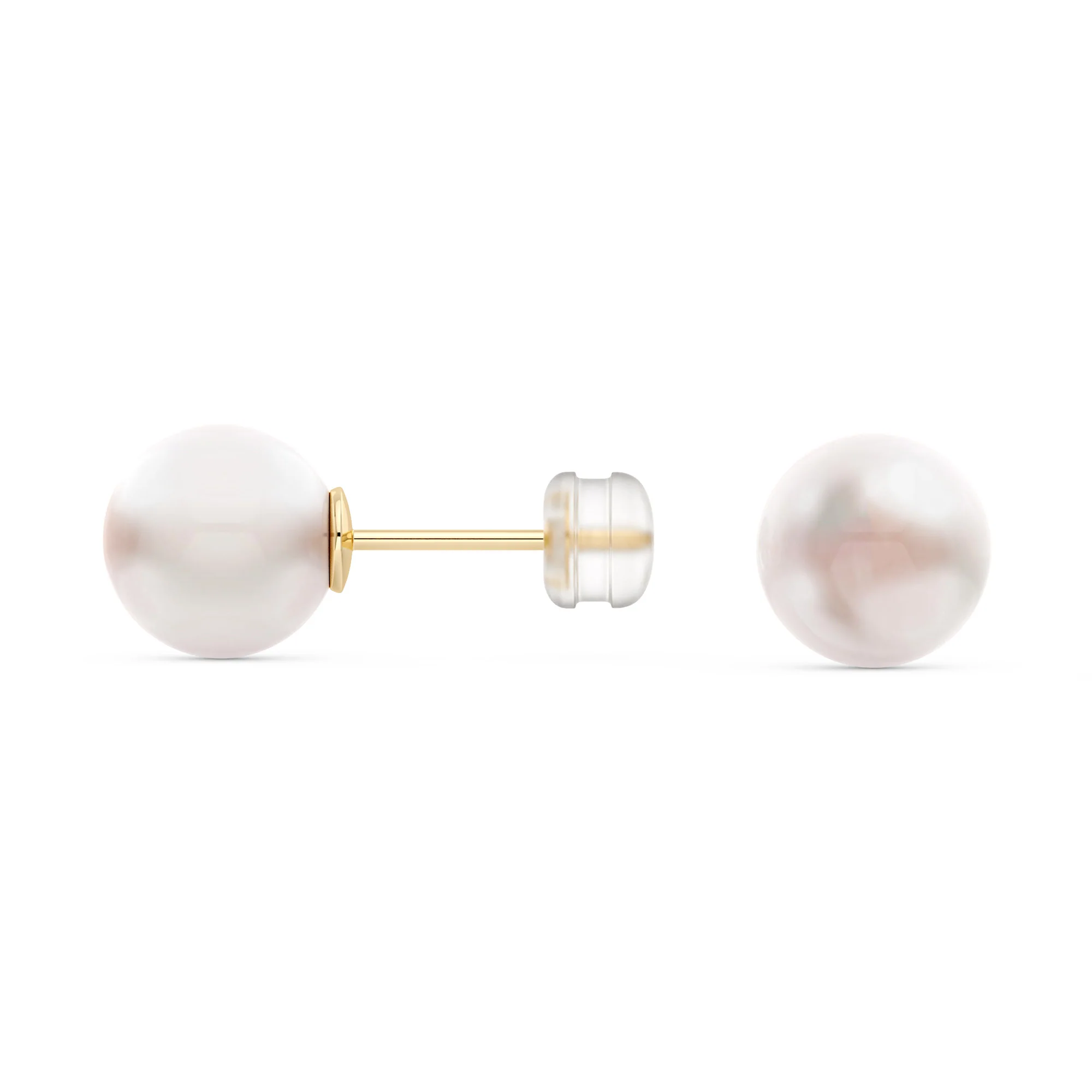 6-7 mm Pearl Stud Earrings in 14K Gold - Image 3