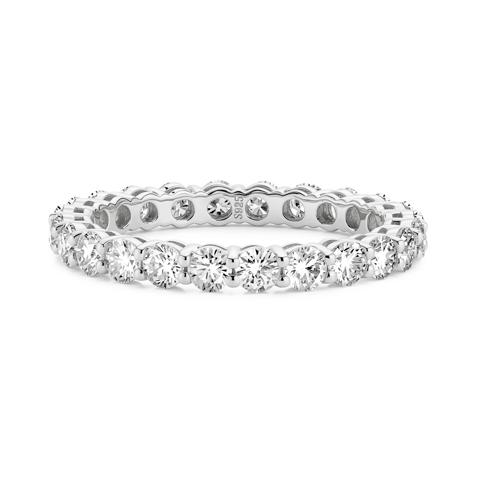 All-Around Round Moissanite Eternity Band