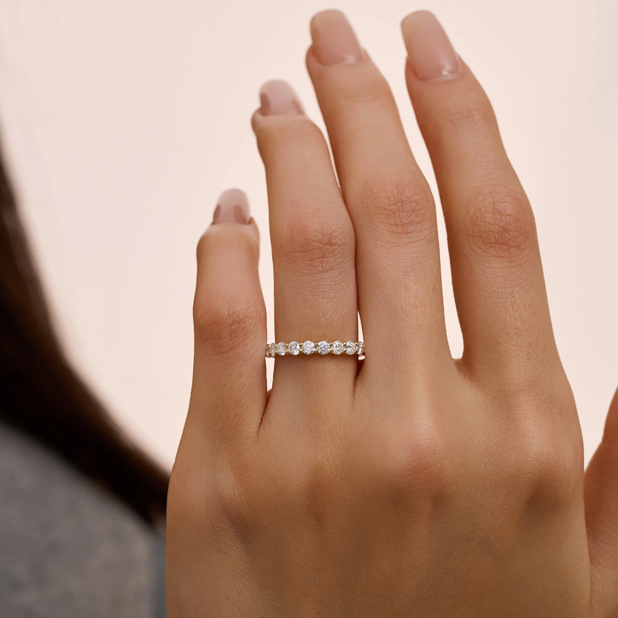 All-Around Round Moissanite Eternity Band - Image 11
