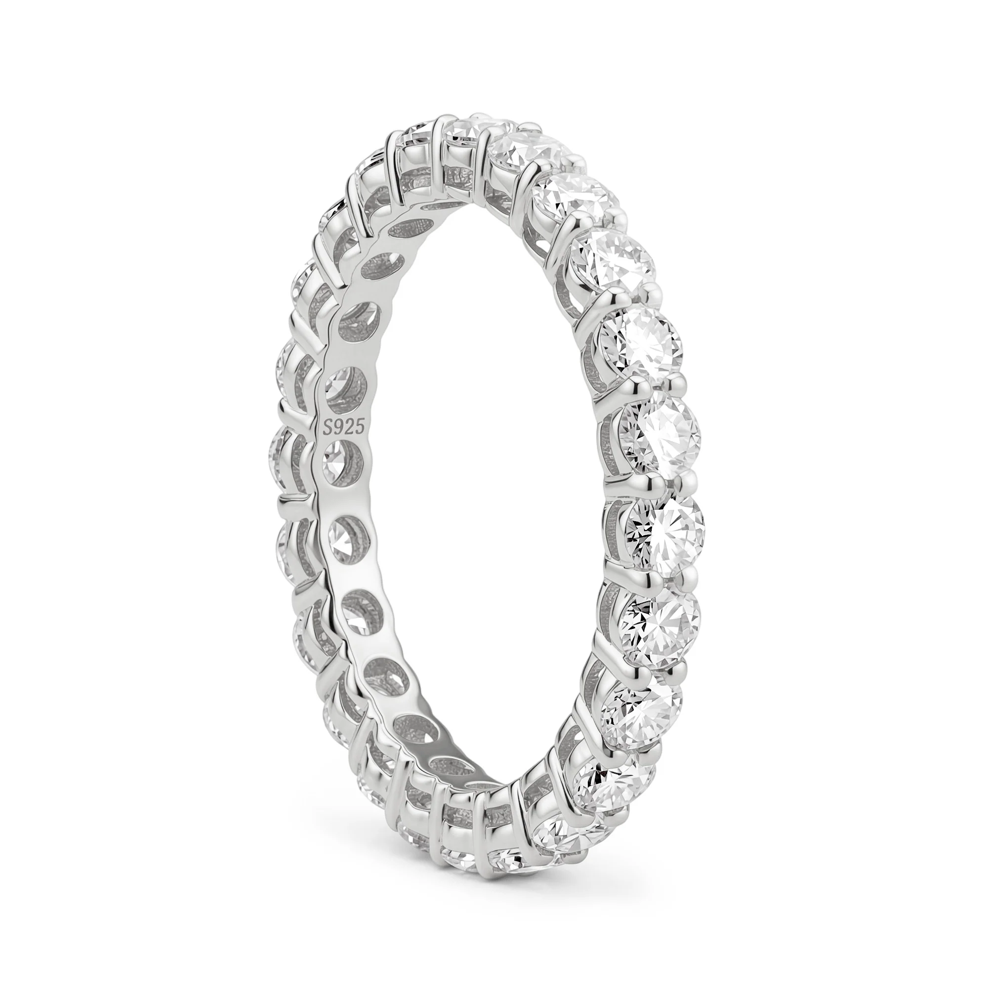 All-Around Round Moissanite Eternity Band - Image 2