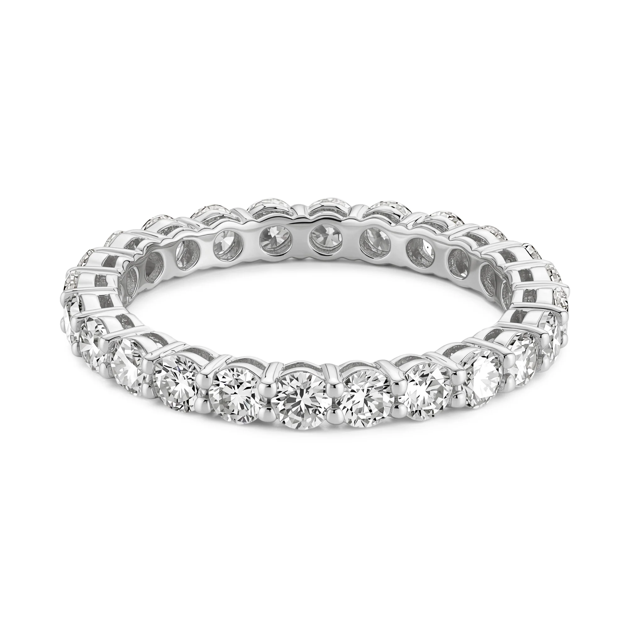 All-Around Round Moissanite Eternity Band - Image 3