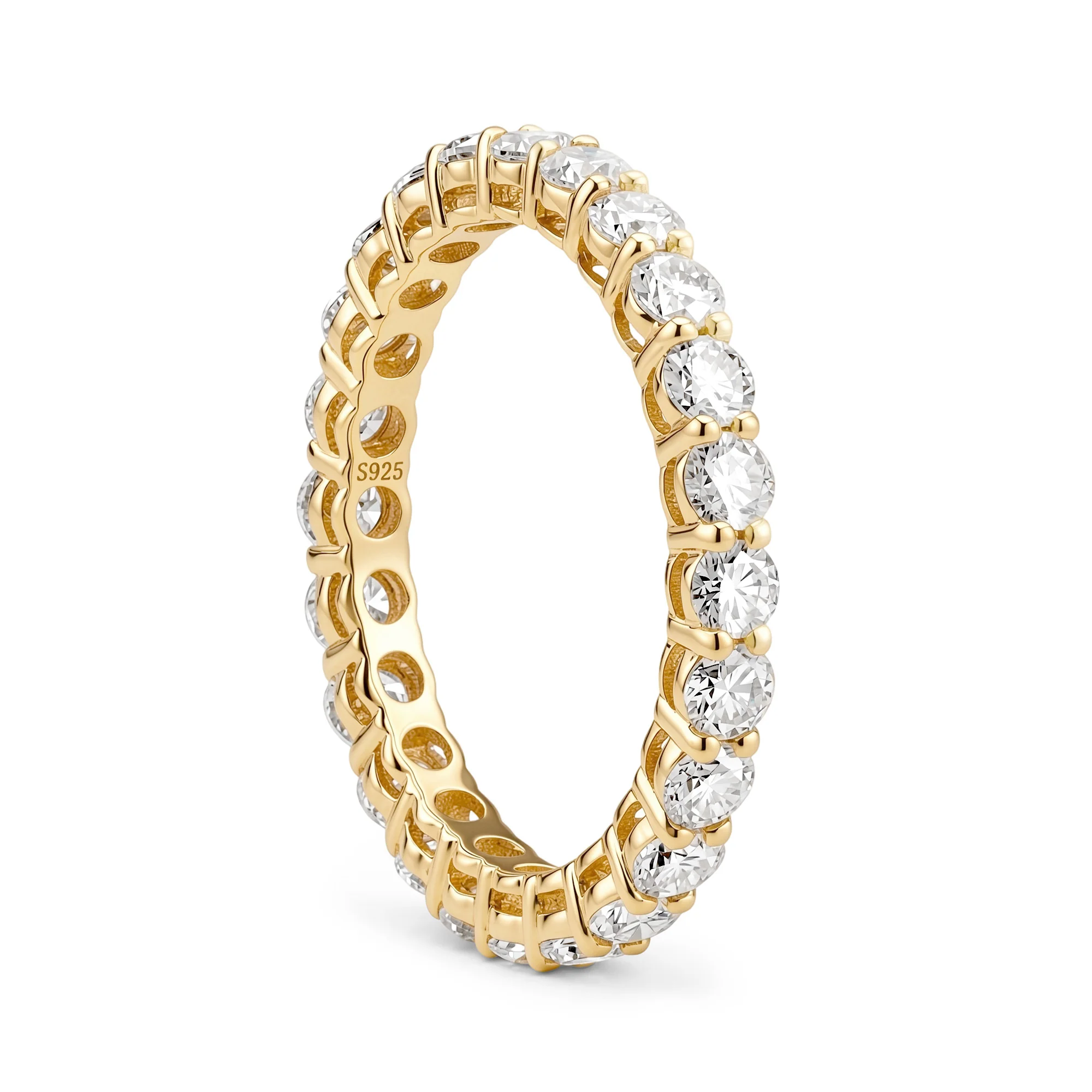 All-Around Round Moissanite Eternity Band - Image 5