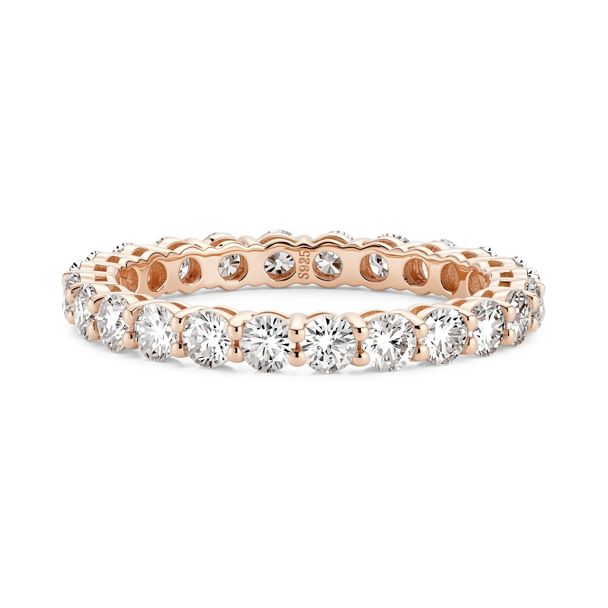 All-Around Round Moissanite Eternity Band - Image 7