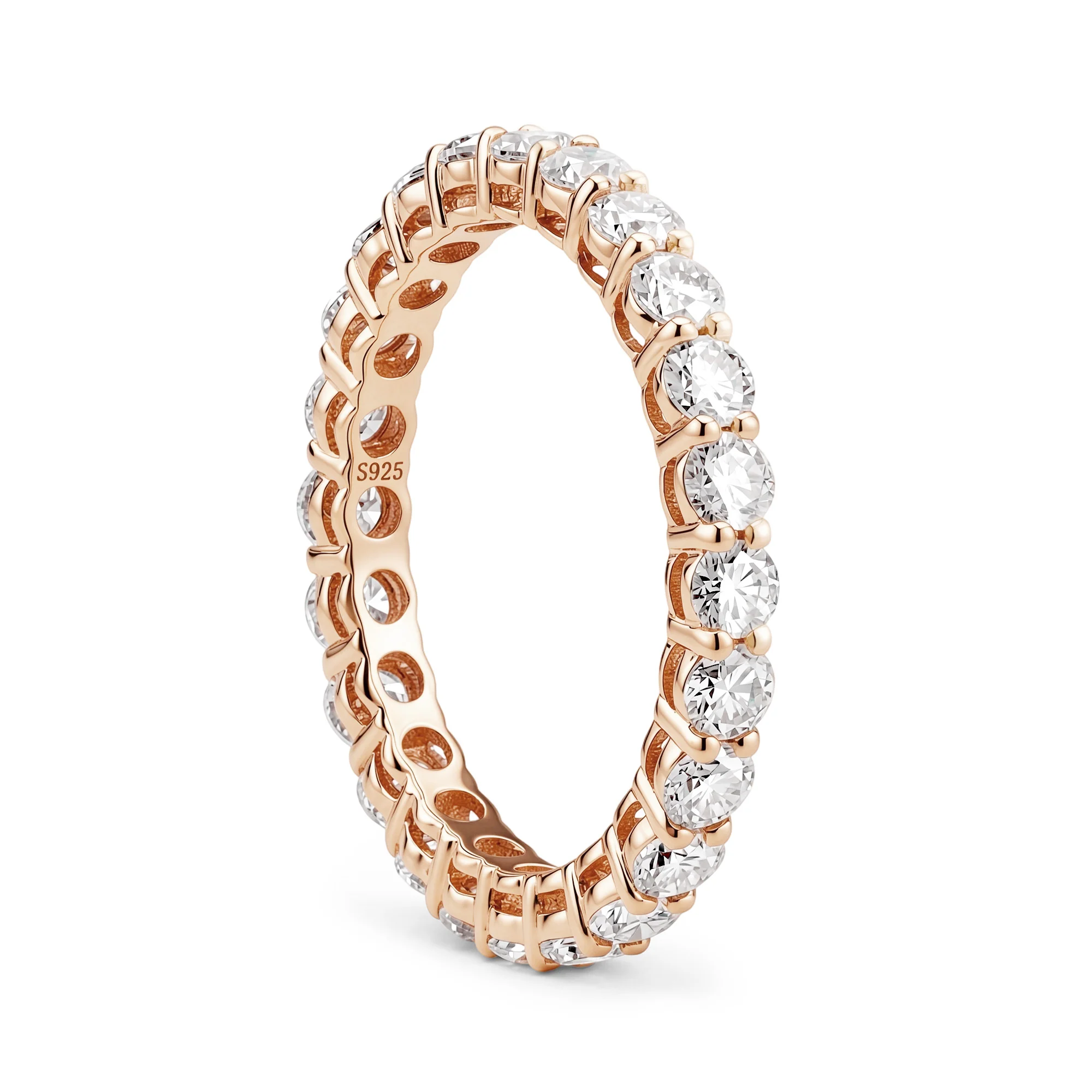 All-Around Round Moissanite Eternity Band - Image 8