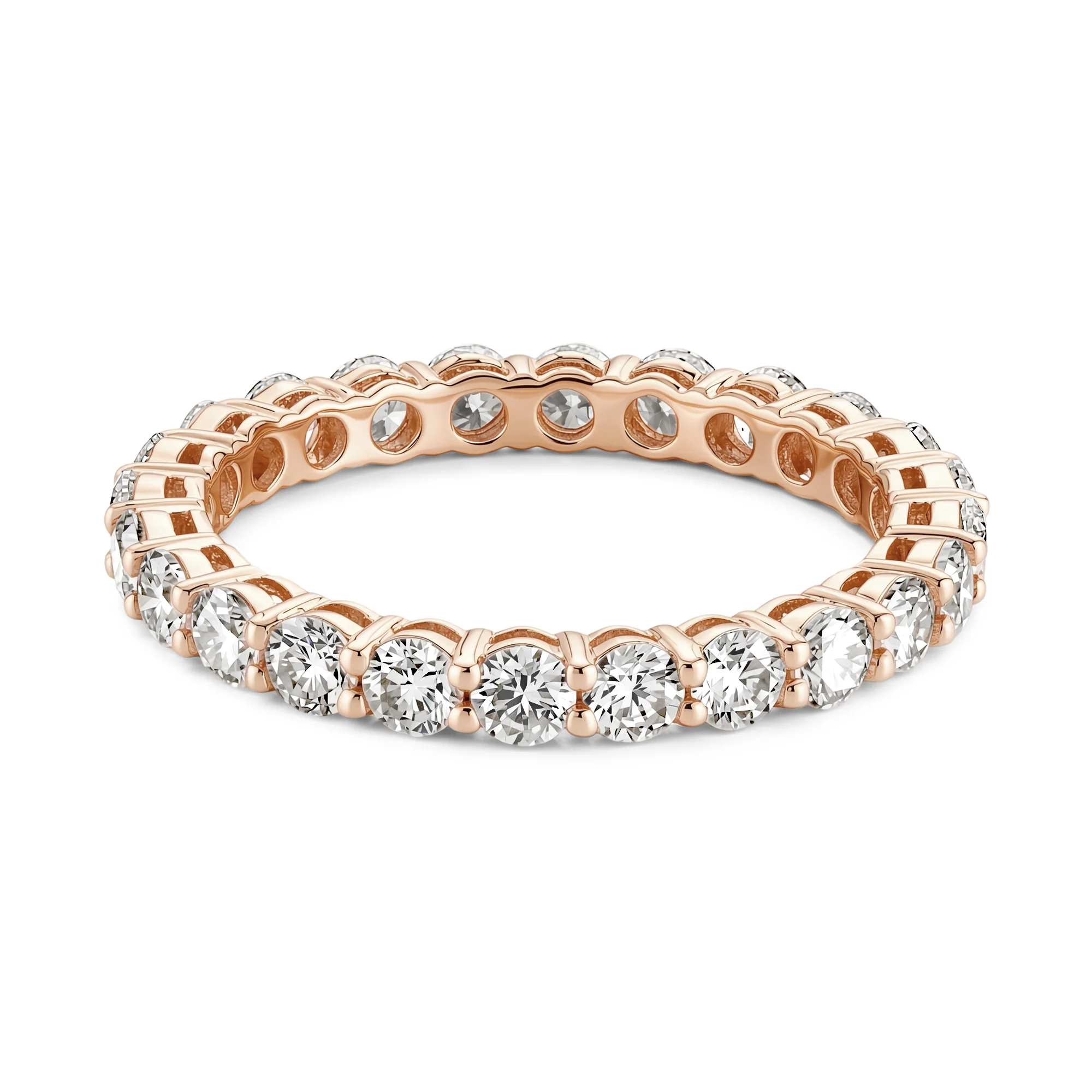 All-Around Round Moissanite Eternity Band - Image 9