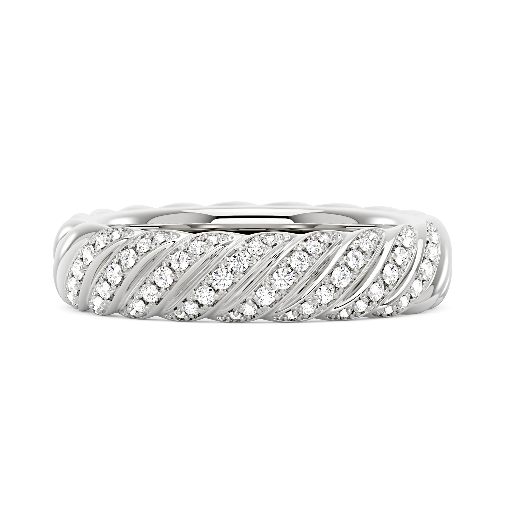 Art Deco Scattered Moissanite Eternity Ring - Image 4