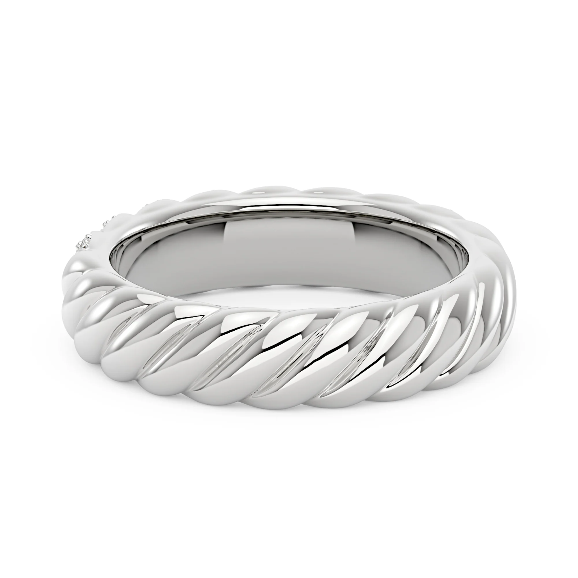 Art Deco Scattered Moissanite Eternity Ring - Image 6