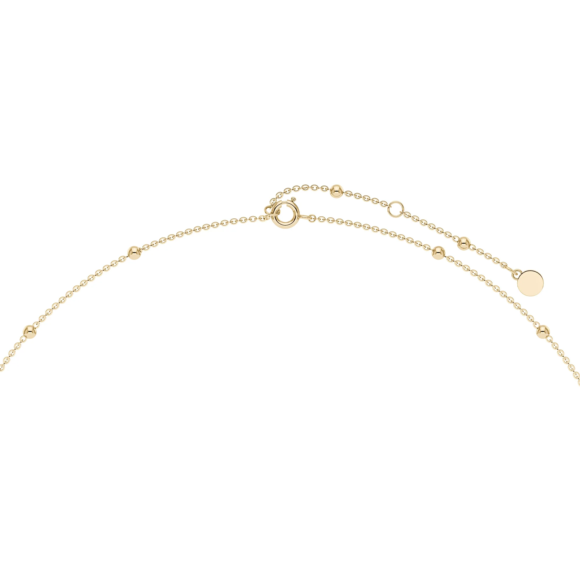 Bead Station Necklace in 14K Gold - Image 6