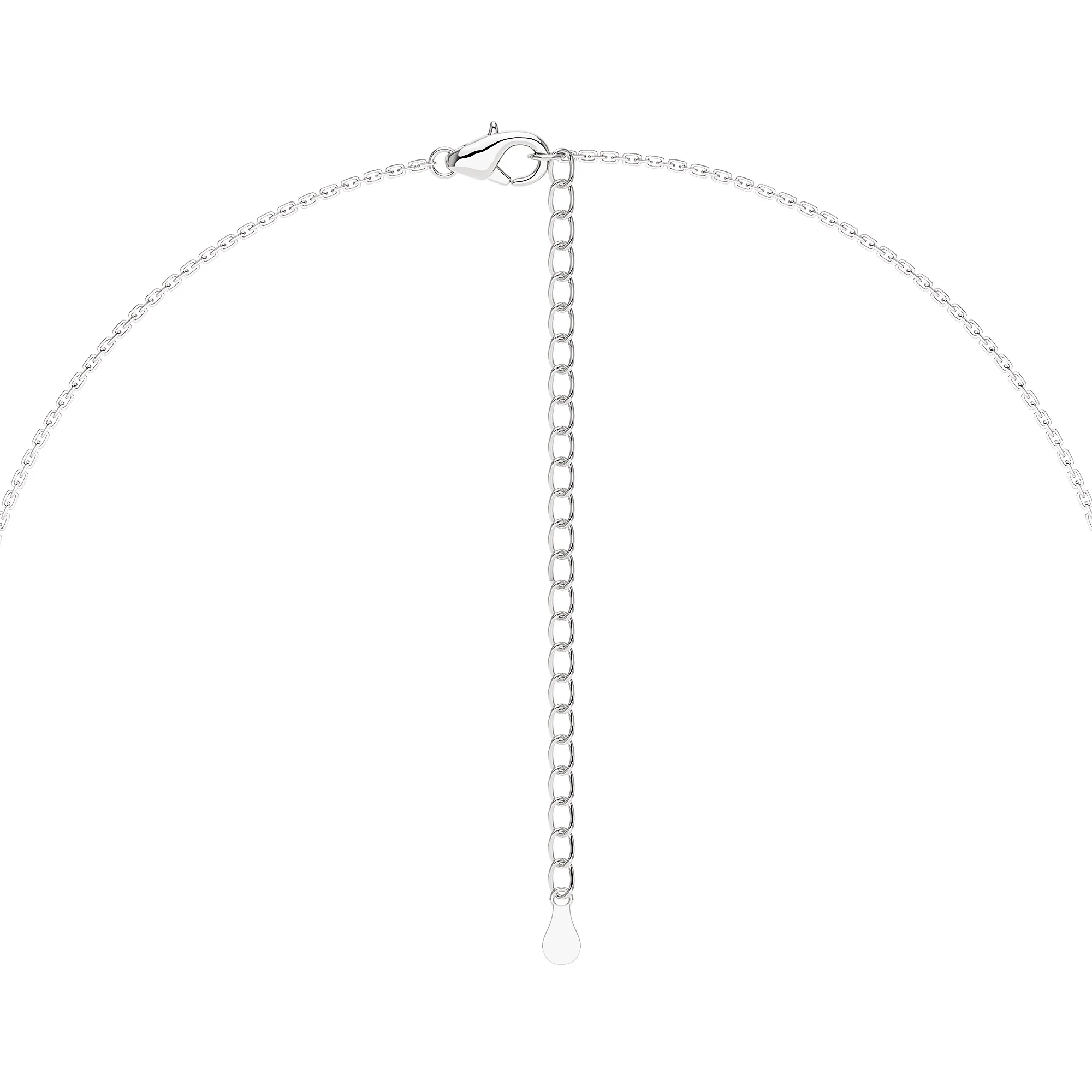 Bezel Set Round Solitaire Moissanite Pendant Necklace - Image 3