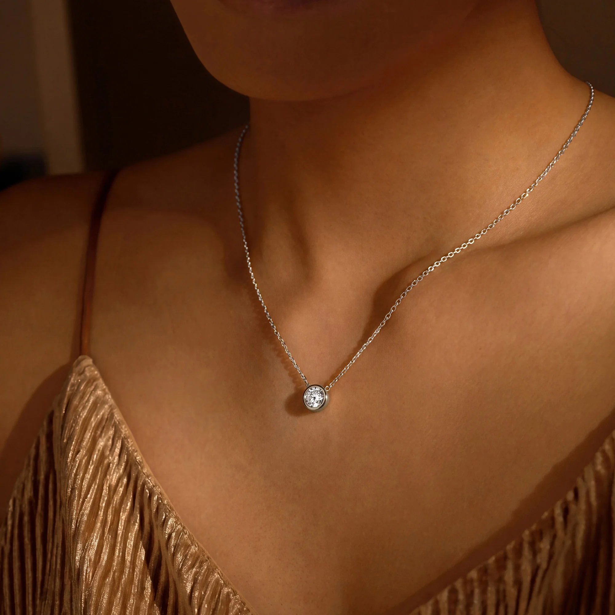 Brilliant 1 Carat Lab-grown Diamond Necklace - Image 8