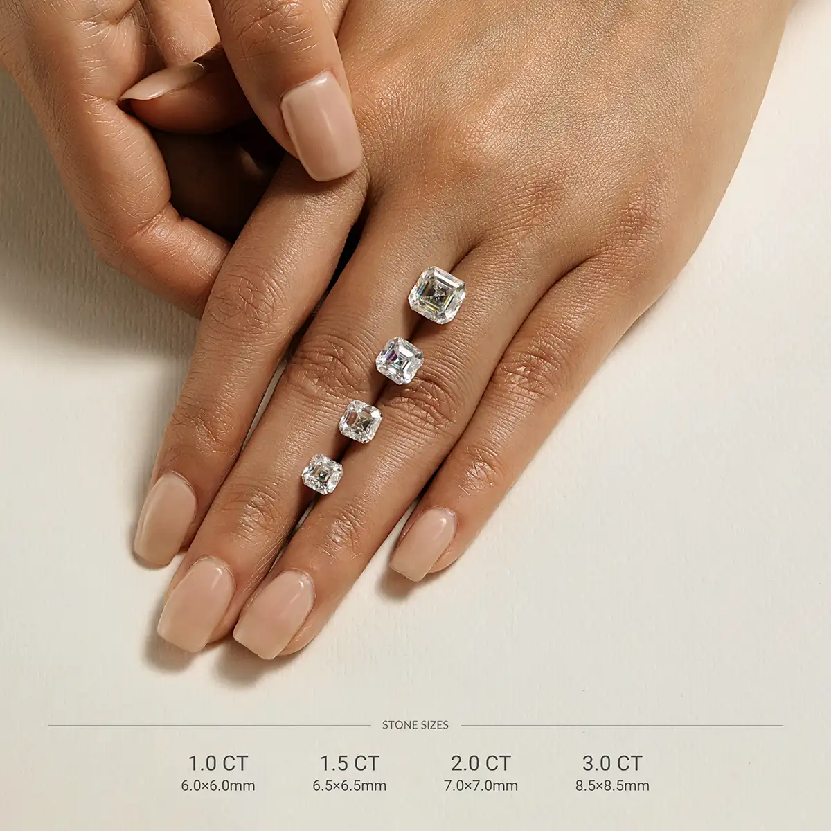 Classic Asscher Cut Moissanite Solitaire Ring - Image 13