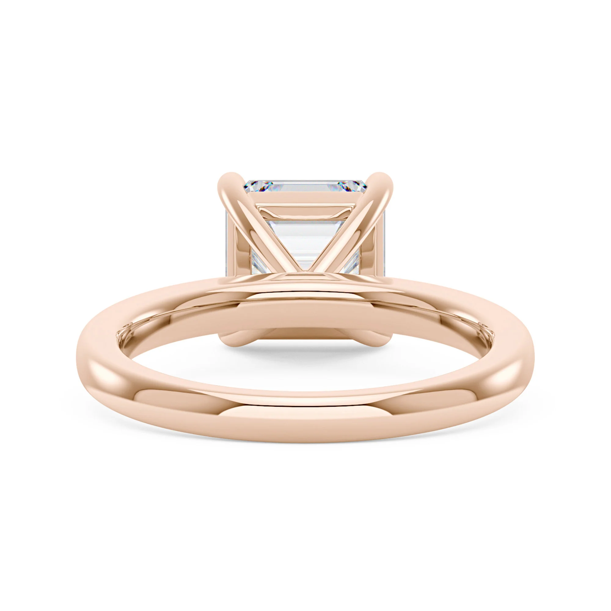 Classic Asscher Cut Moissanite Solitaire Ring - Image 9
