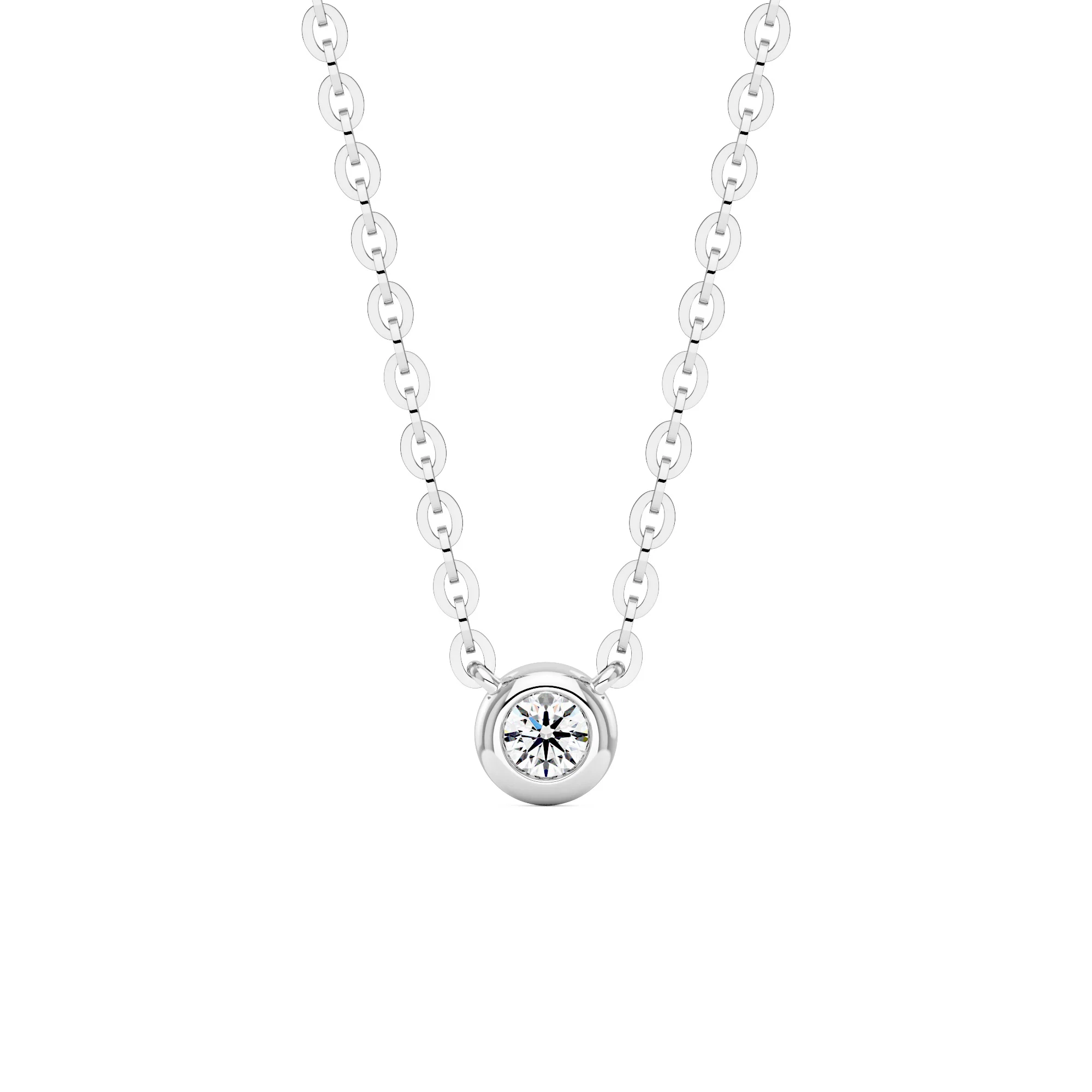 Dainty Natural Diamond Necklace in 18K Gold - Image 4