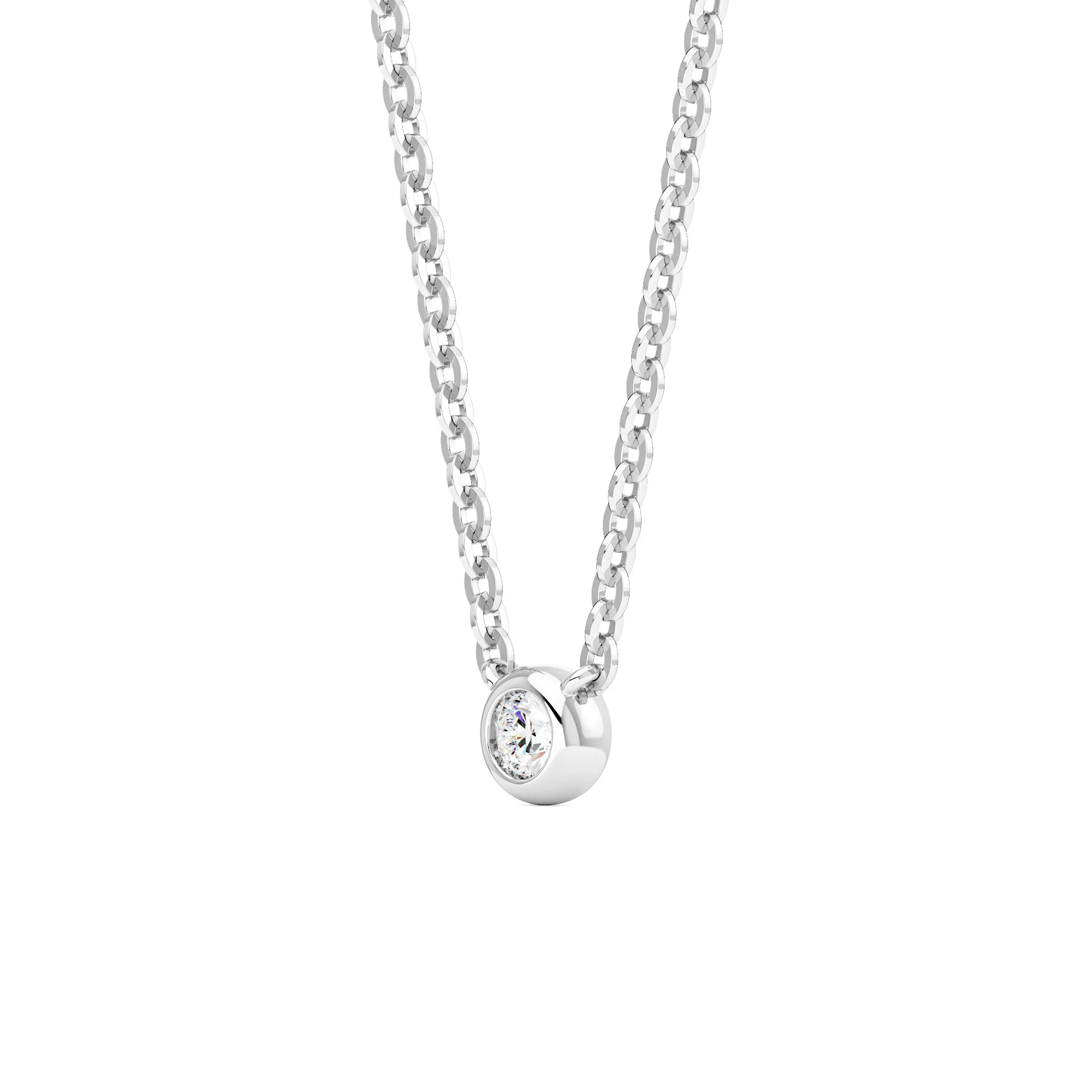 Dainty Natural Diamond Necklace in 18K Gold - Image 5