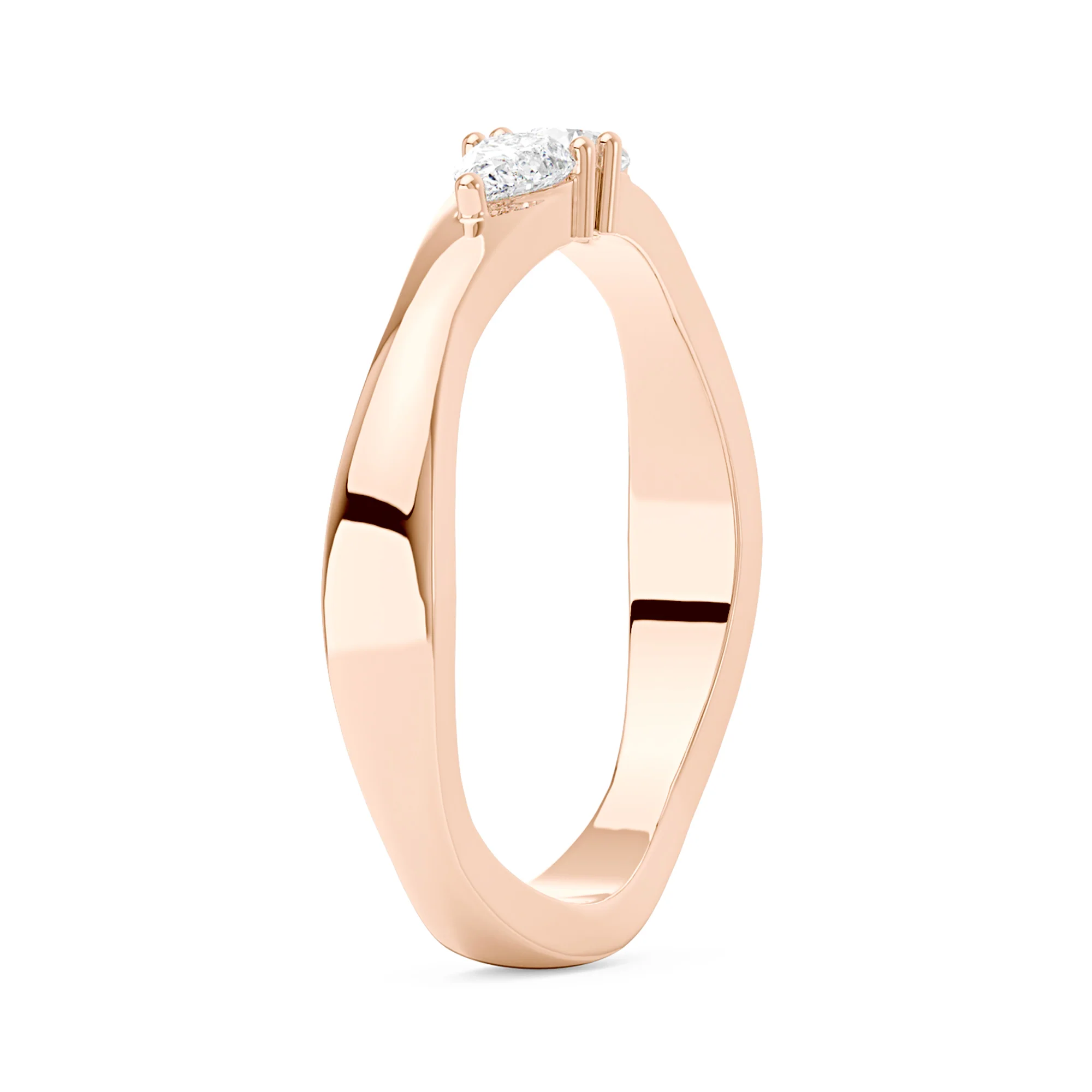 Twin Pear Moissanite Stackable Band - Image 8
