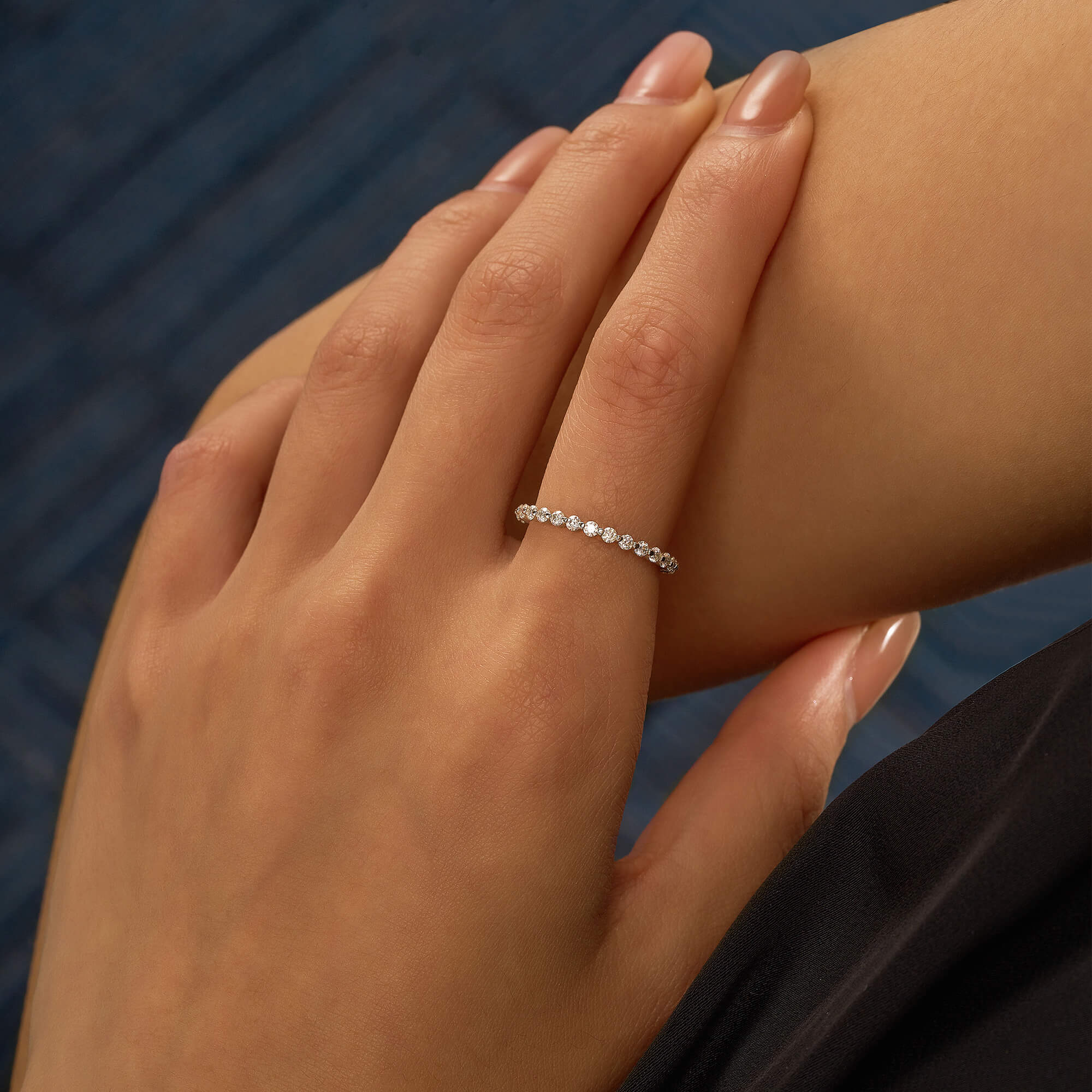 Elegant Half Eternity Wedding Ring - Image 11