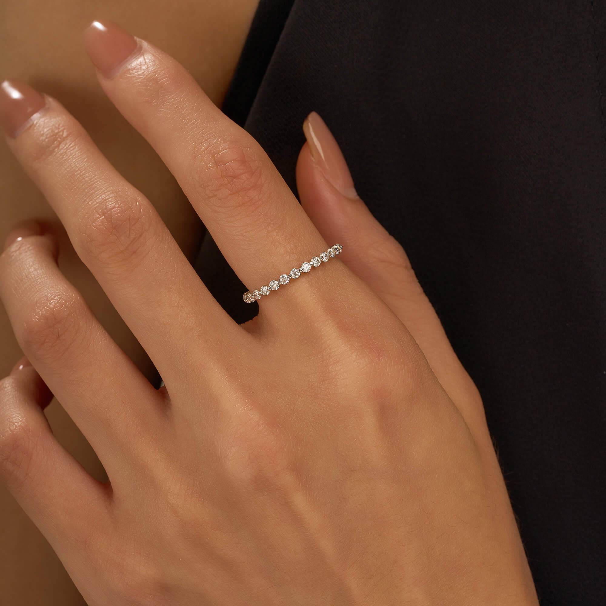 Elegant Half Eternity Wedding Ring - Image 12