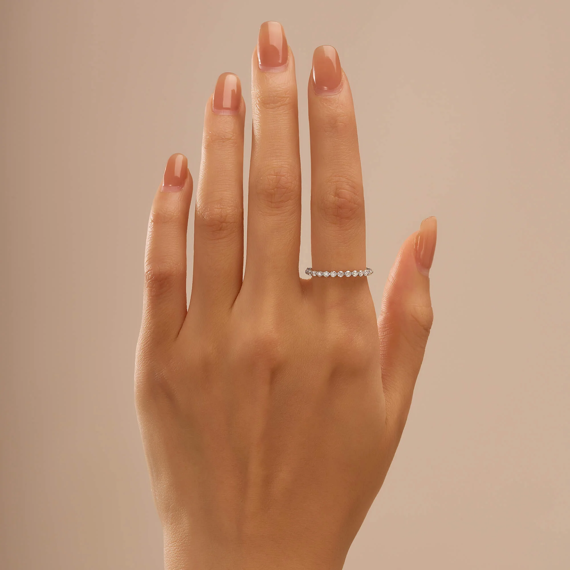 Elegant Half Eternity Wedding Ring - Image 13