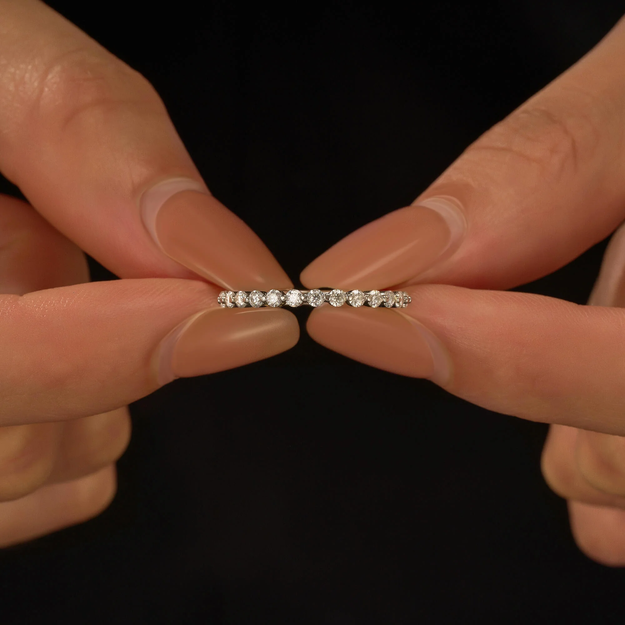 Elegant Half Eternity Wedding Ring - Image 14