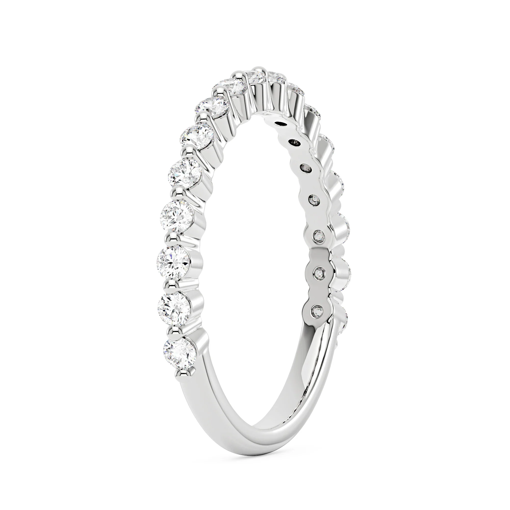 Elegant Half Eternity Wedding Ring - Image 2