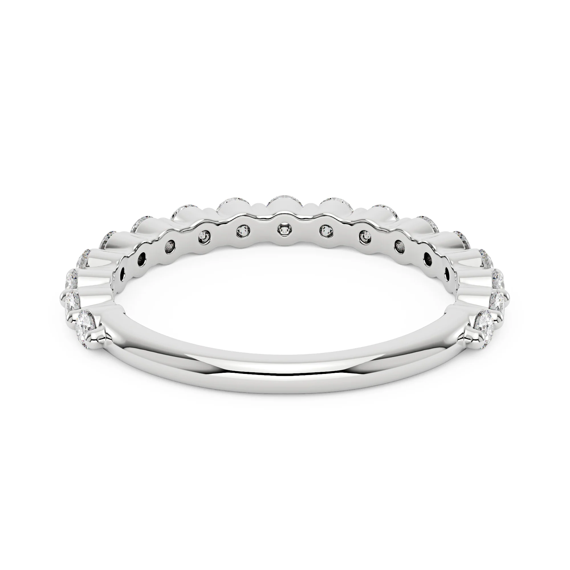 Elegant Half Eternity Wedding Ring - Image 3