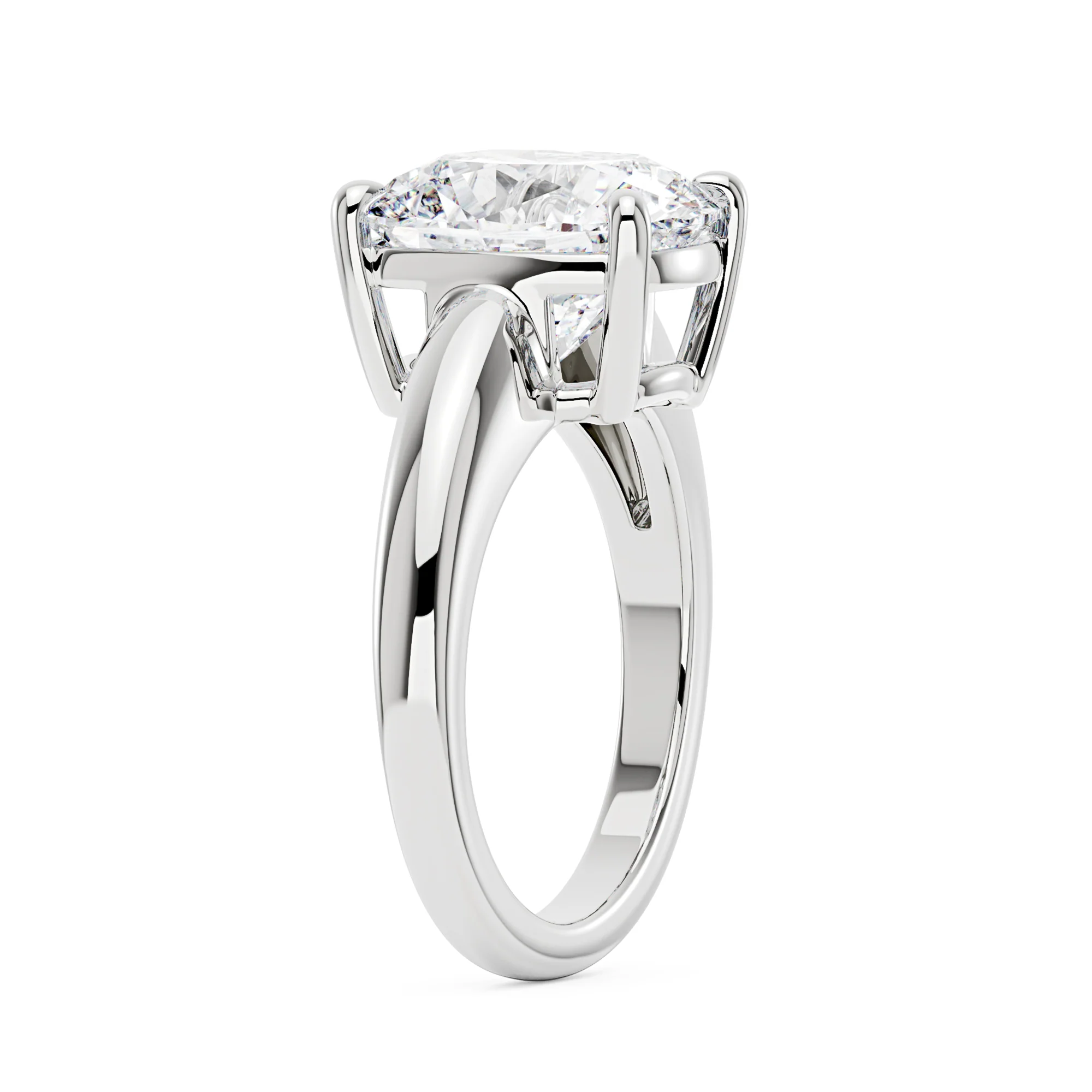 Elongated Cushion Cut Moissanite Solitaire Engagement Ring - Image 2