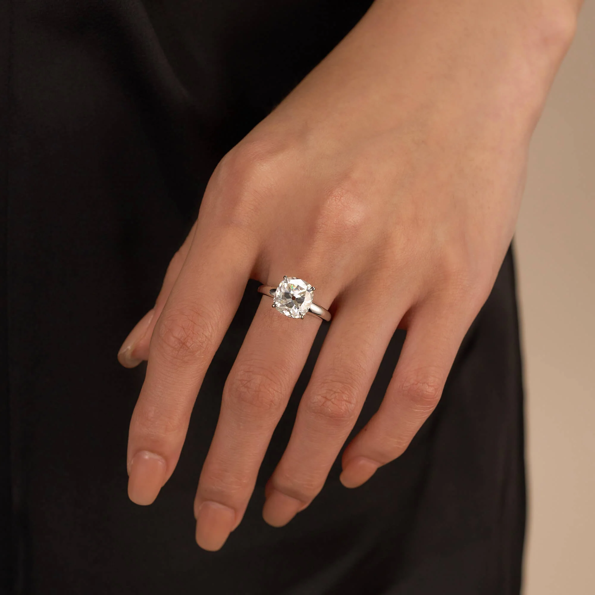 Elongated Cushion Moissanite Engagement Ring - Image 10