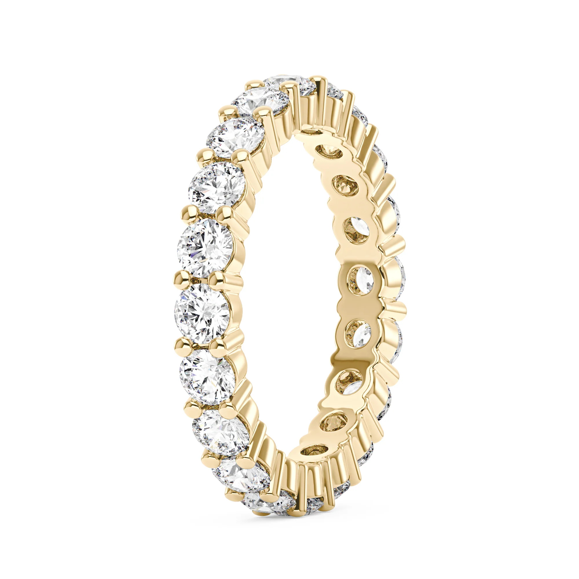 Elongated Cushion Moissanite Solitaire Ring and Full Eternity Band Bridal Set - Image 6