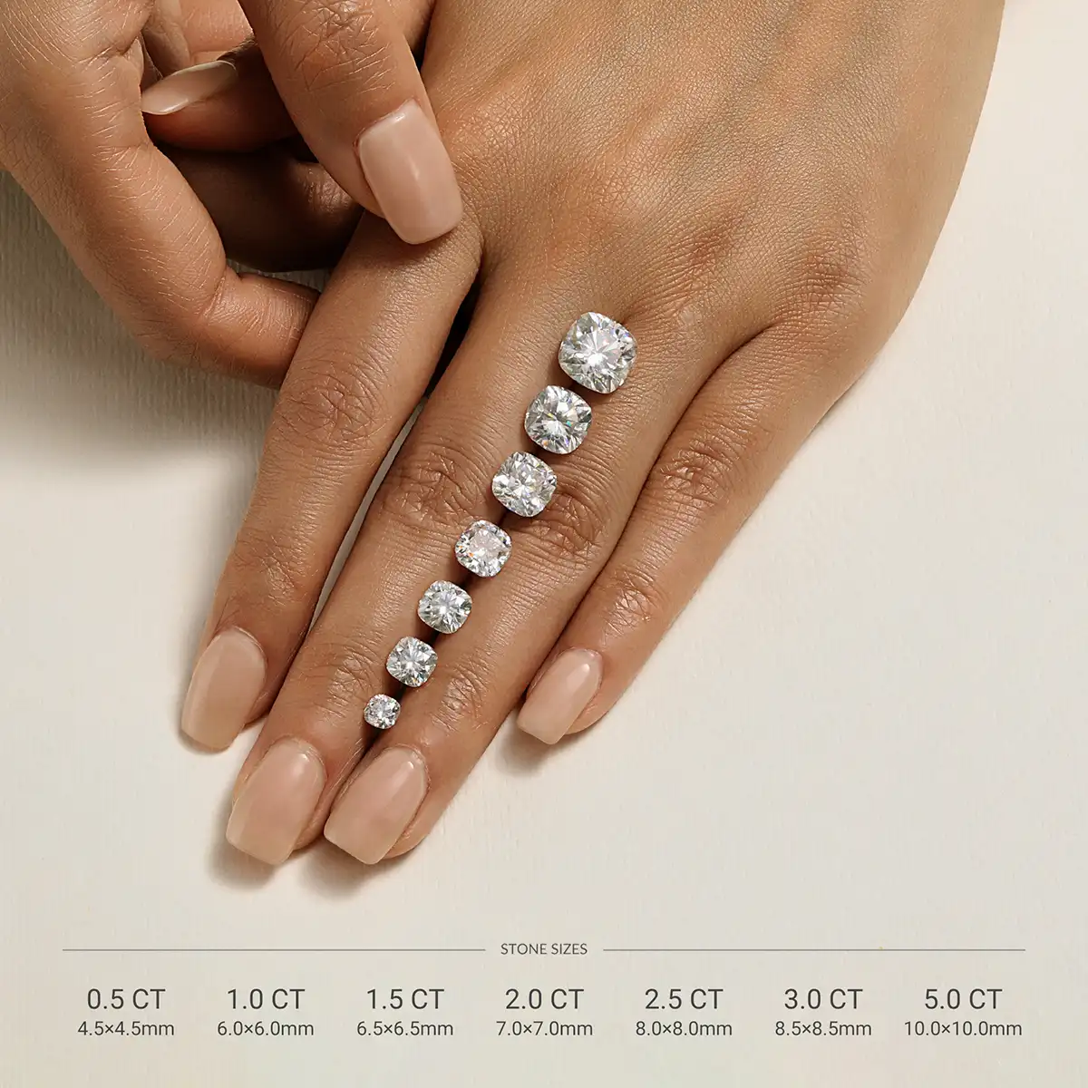 Cushion Cut Moissanite Bezel Ring - Image 13