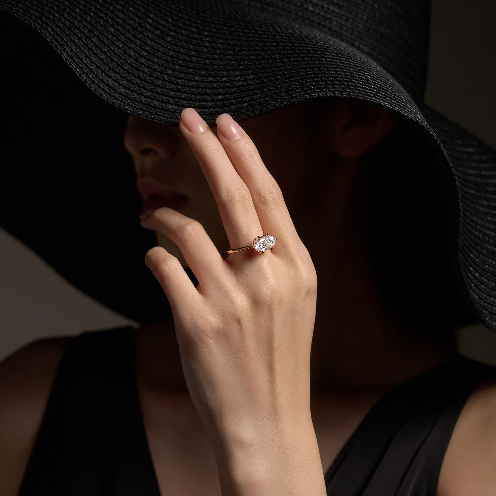 Oval Moissanite East West Engagement Ring - Image 11
