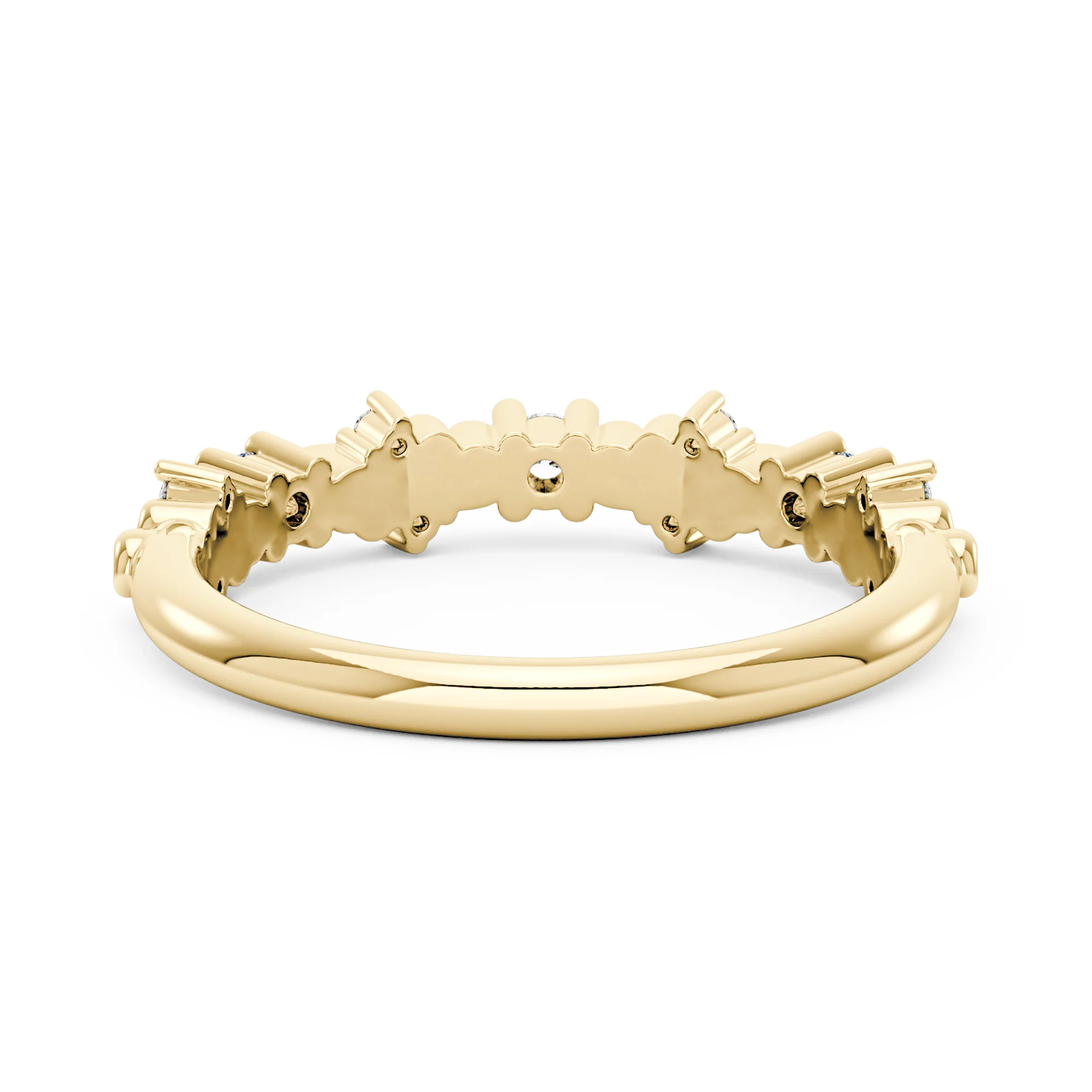 Nature Inspired Vine Moissanite Half Eternity Band - Image 3