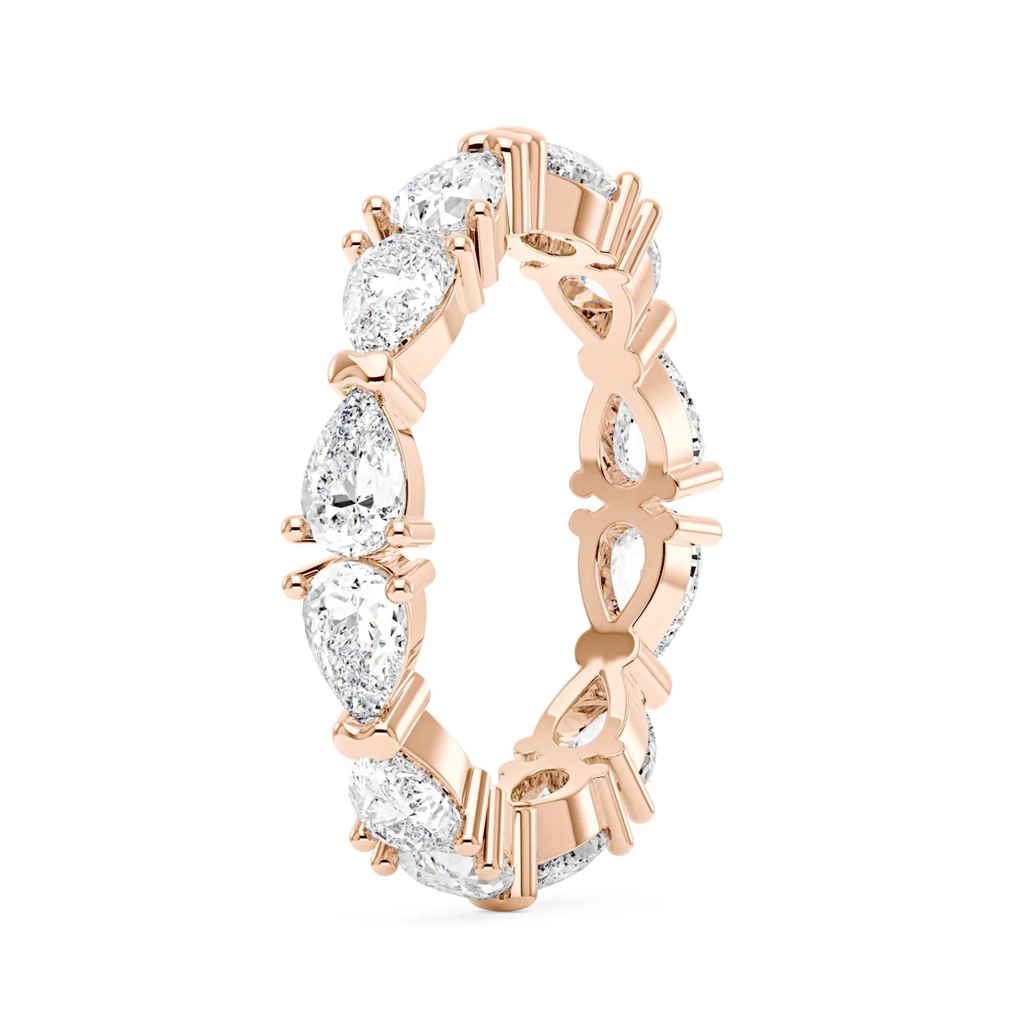 Nature Inspired Pear Moissanite Eternity Band - Image 8