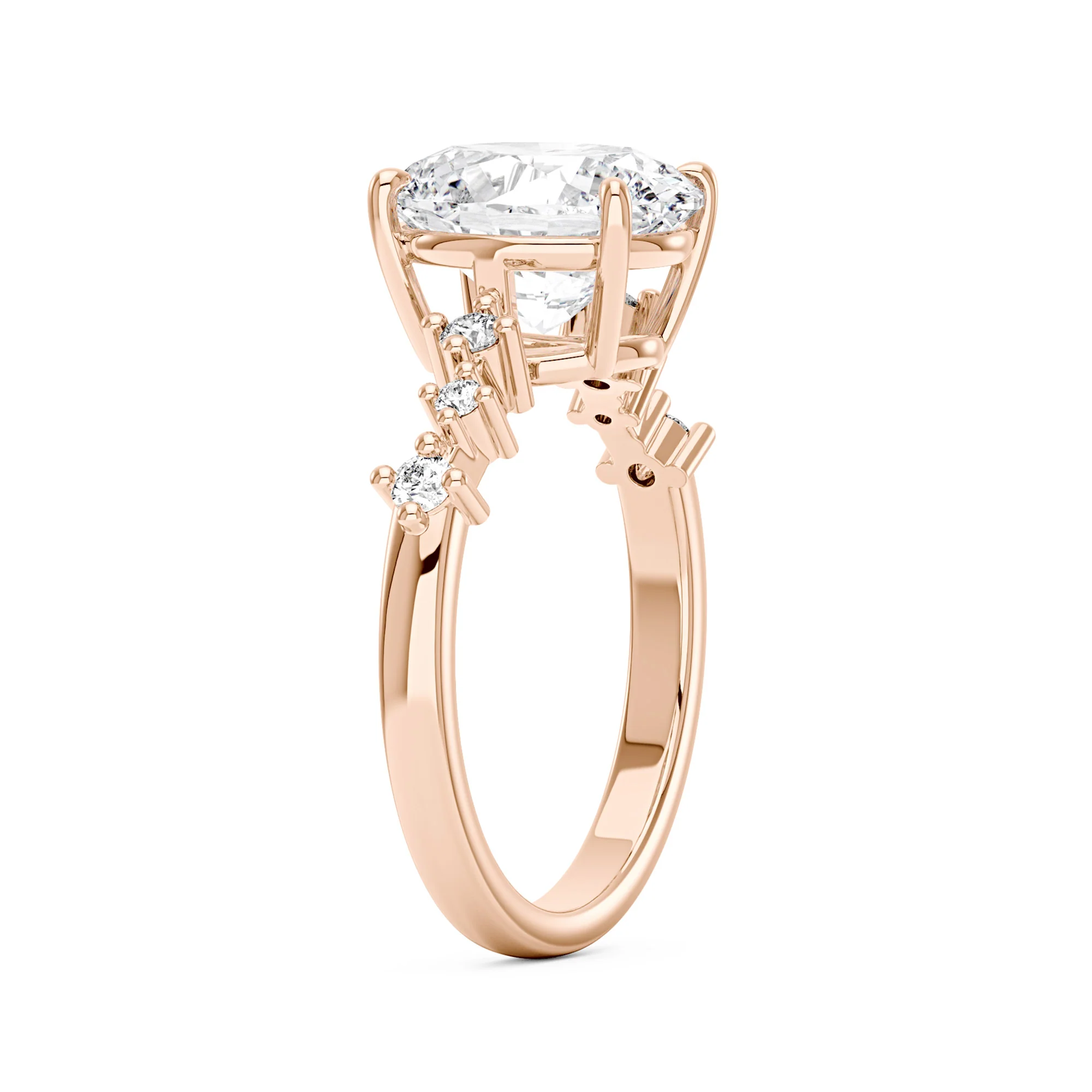 Nature Inspired Oval Cut Moissanite Engagement Ring - Image 8