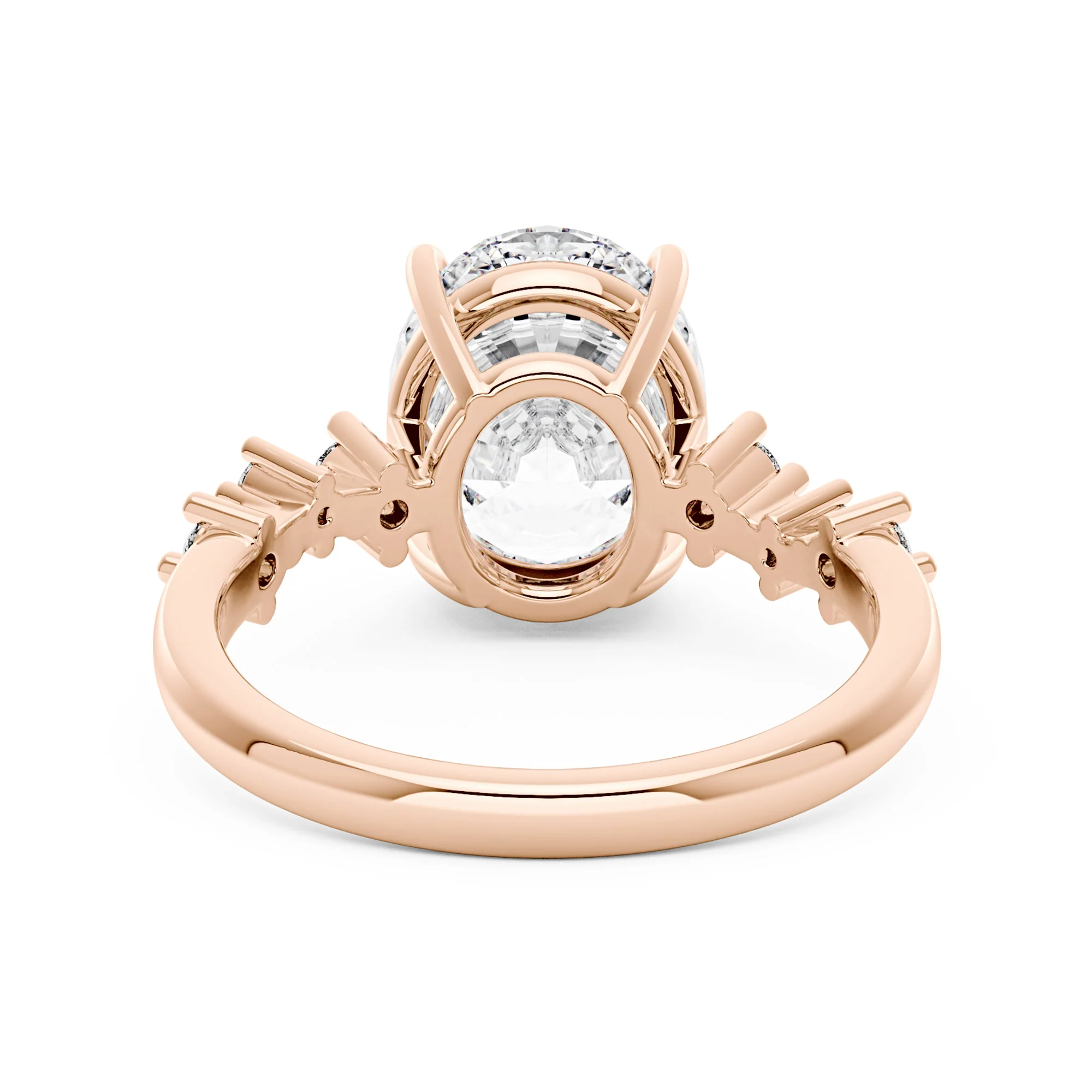Nature Inspired Oval Cut Moissanite Engagement Ring - Image 9