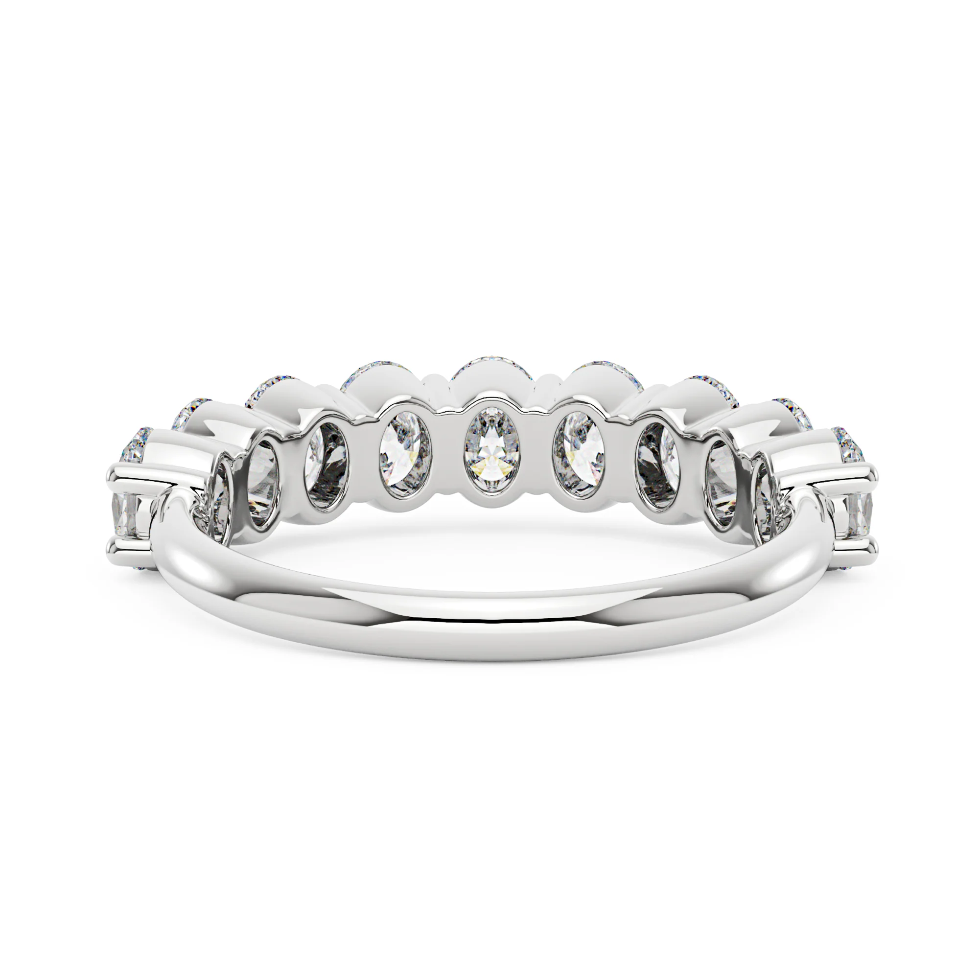 Art Deco Oval Cut Half Eternity Ring - Image 3