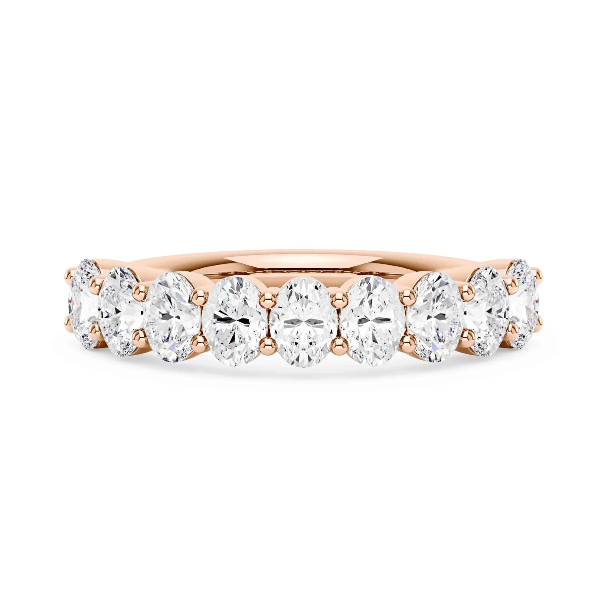 Art Deco Oval Cut Half Eternity Ring - Image 7