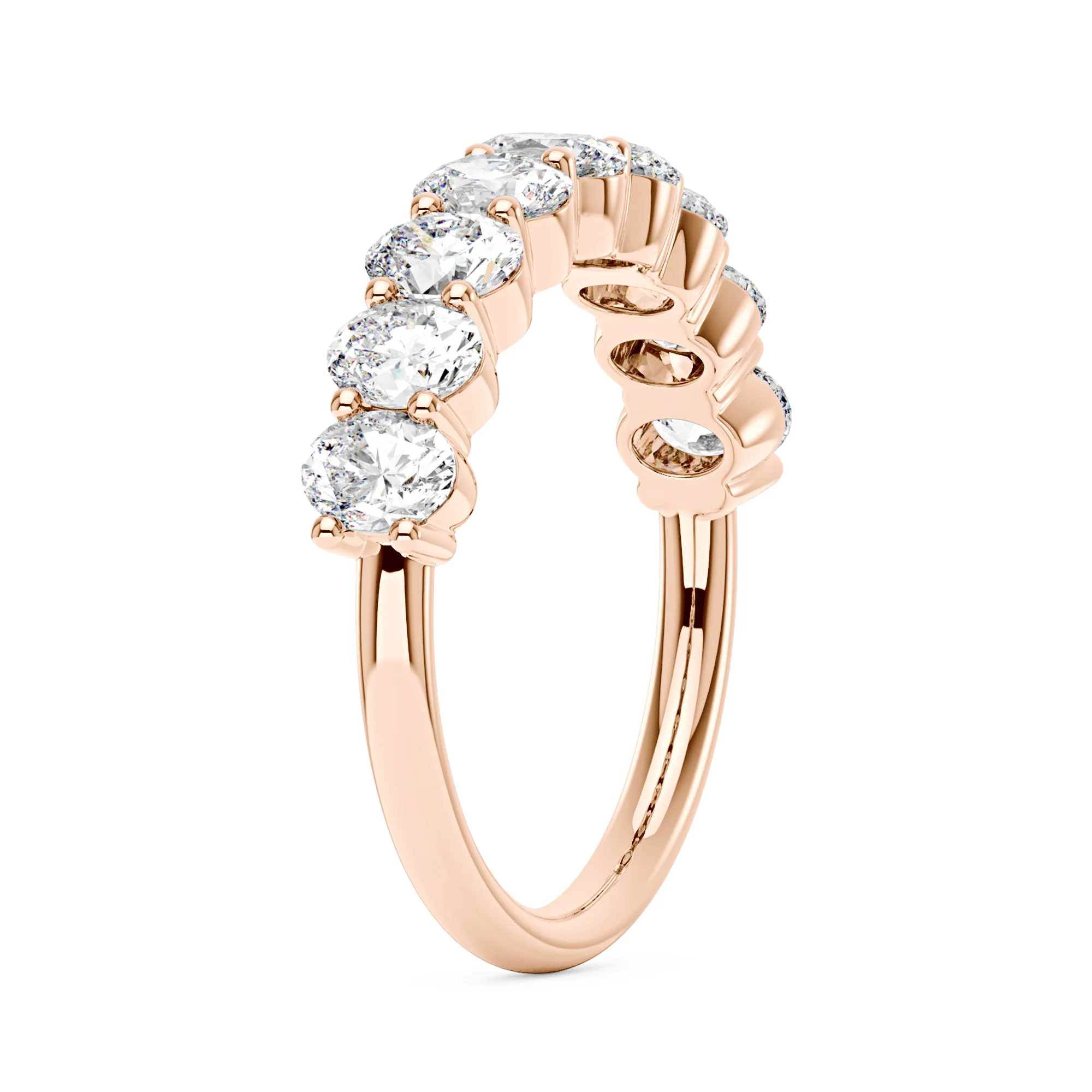 Art Deco Oval Cut Half Eternity Ring - Image 8