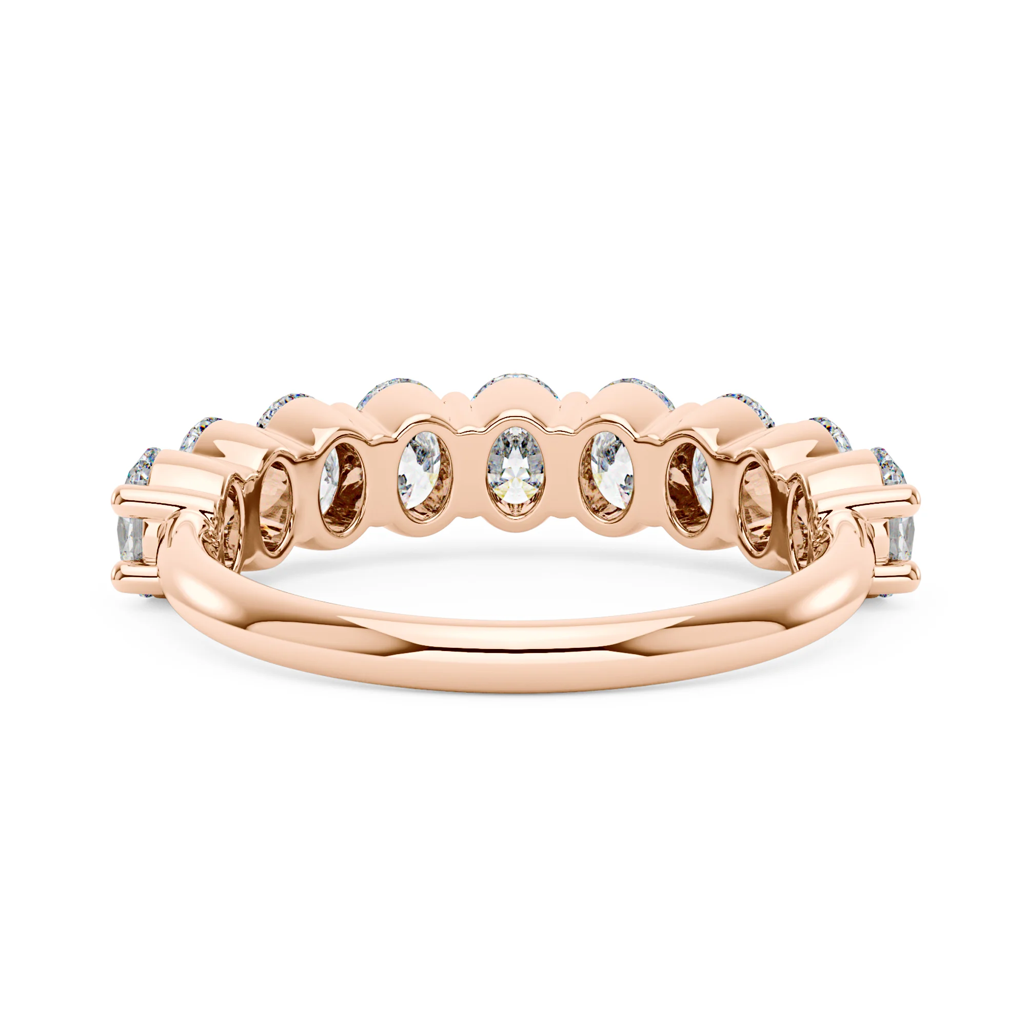 Art Deco Oval Cut Half Eternity Ring - Image 9