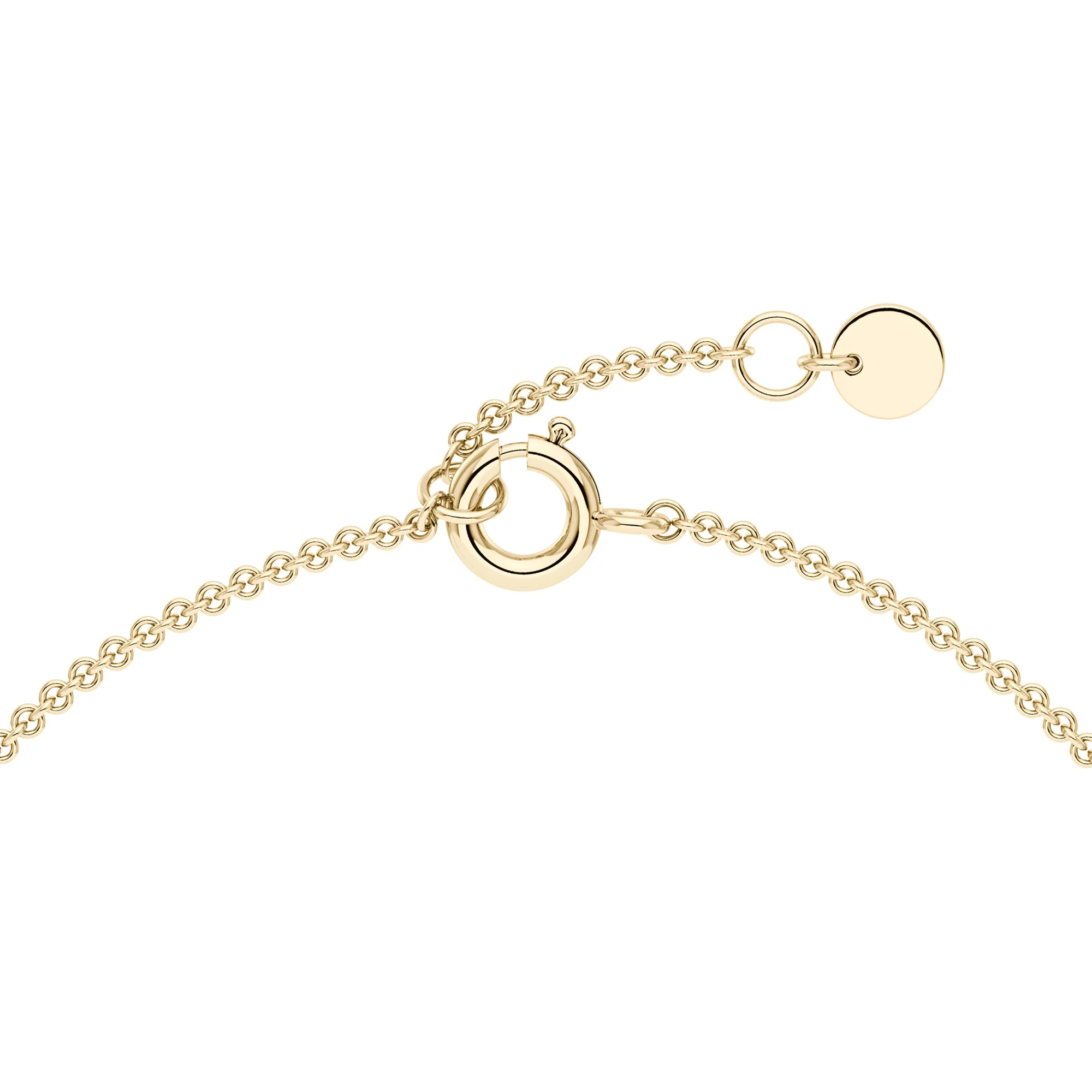Heart Pendant Chain Bracelet in 14K Gold - Image 3