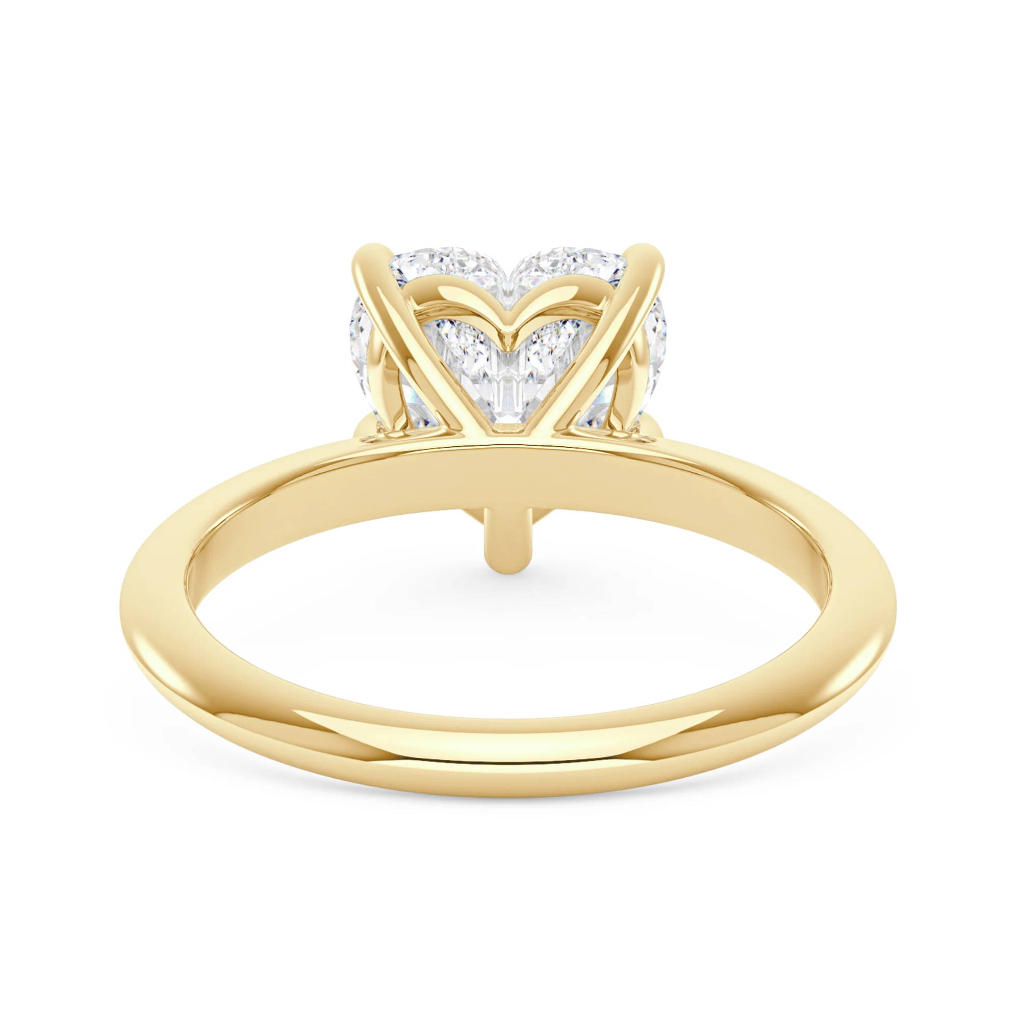 Heart Shaped Moissanite Solitaire Ring - Image 3
