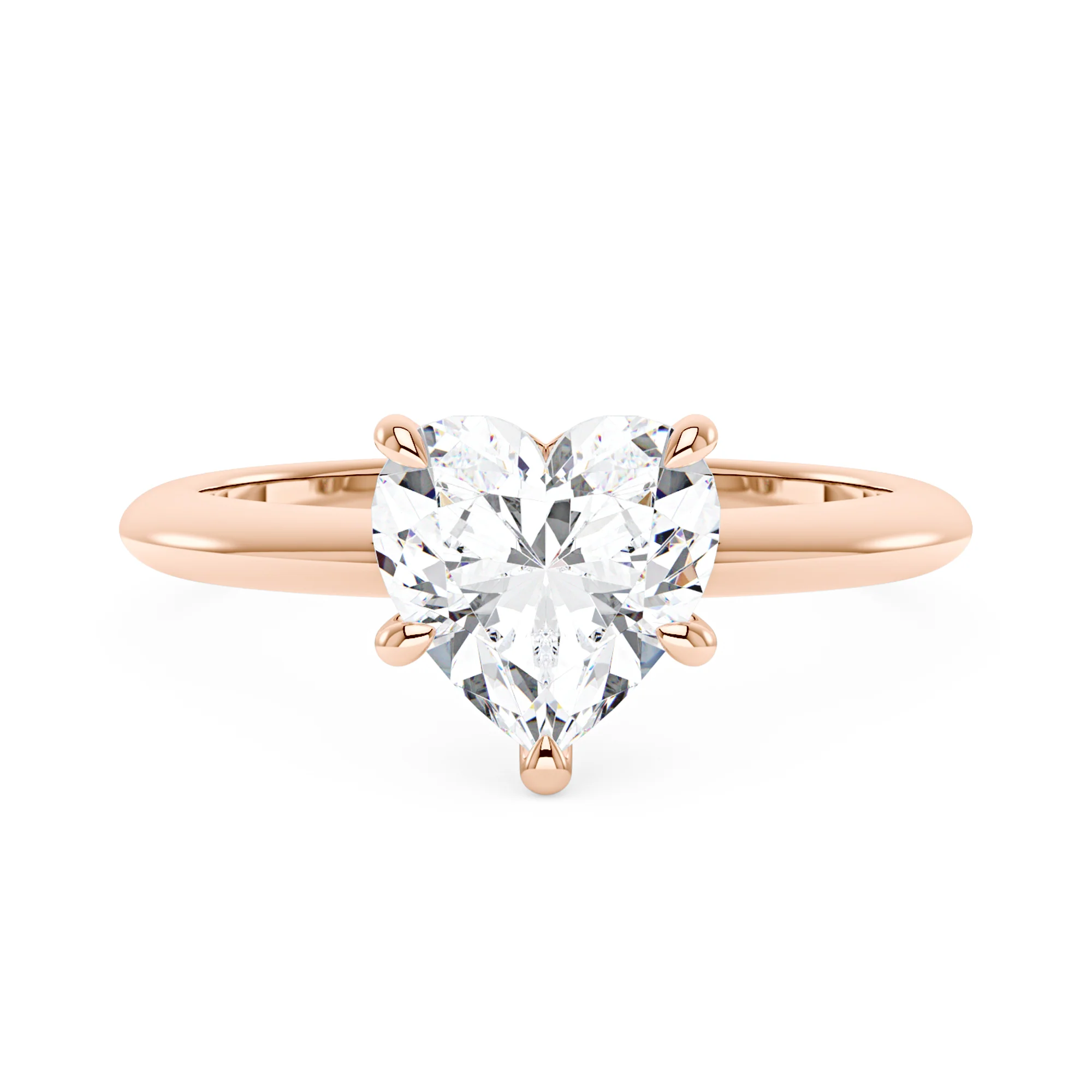 Heart Shaped Moissanite Solitaire Ring - Image 7