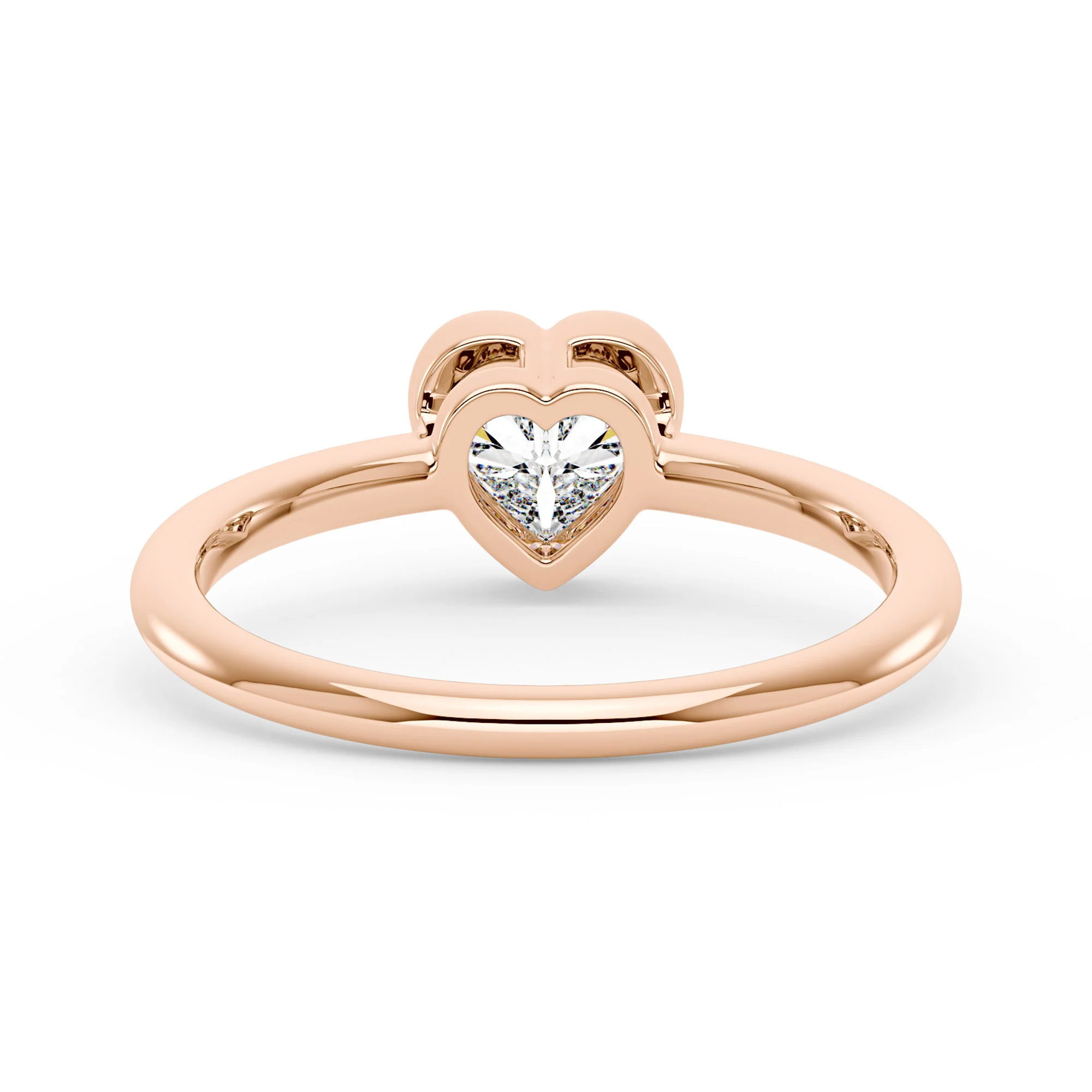 Heart-Shaped Moissanite Bezel Ring - Image 9