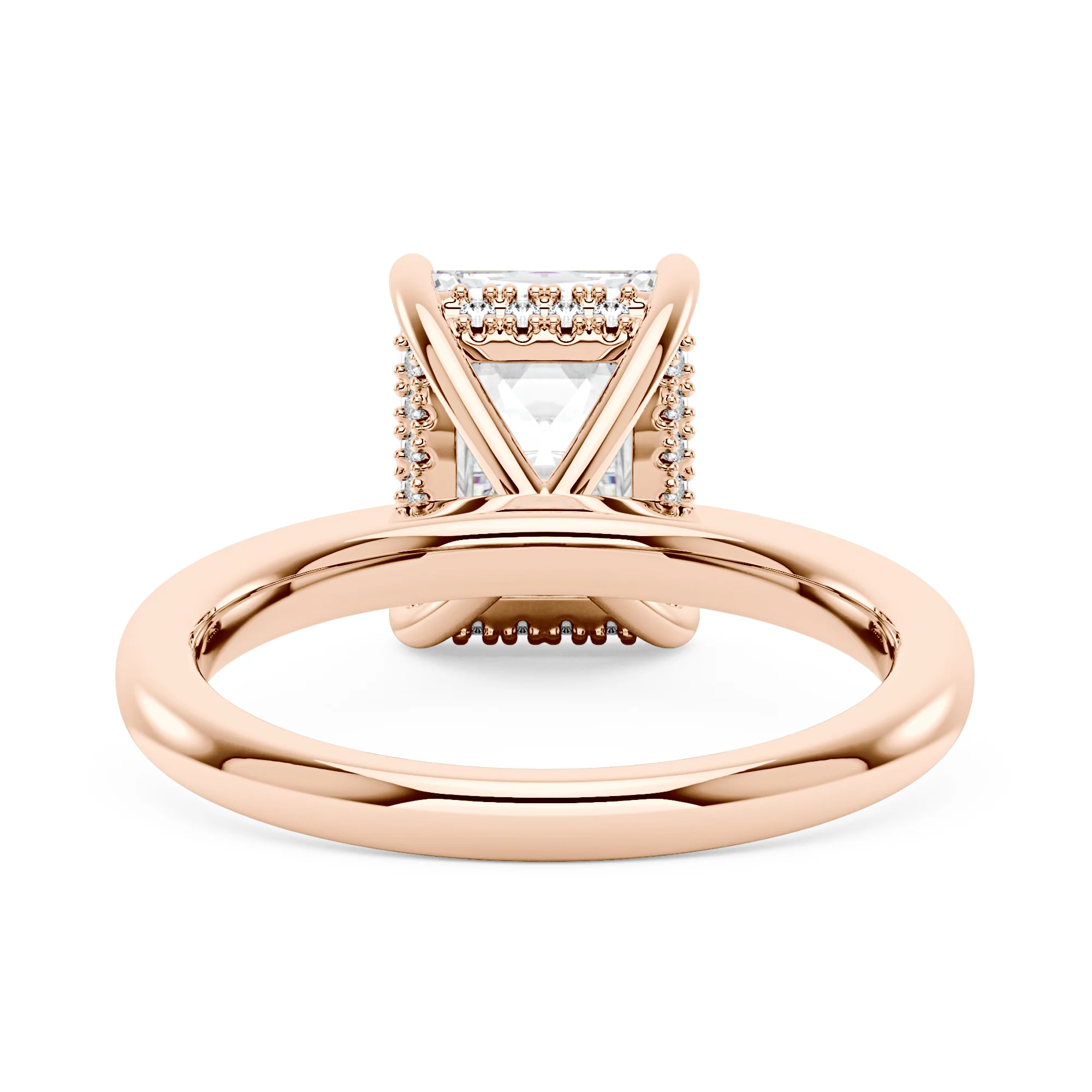 Hidden Halo Radiant Engagement Ring - Image 9